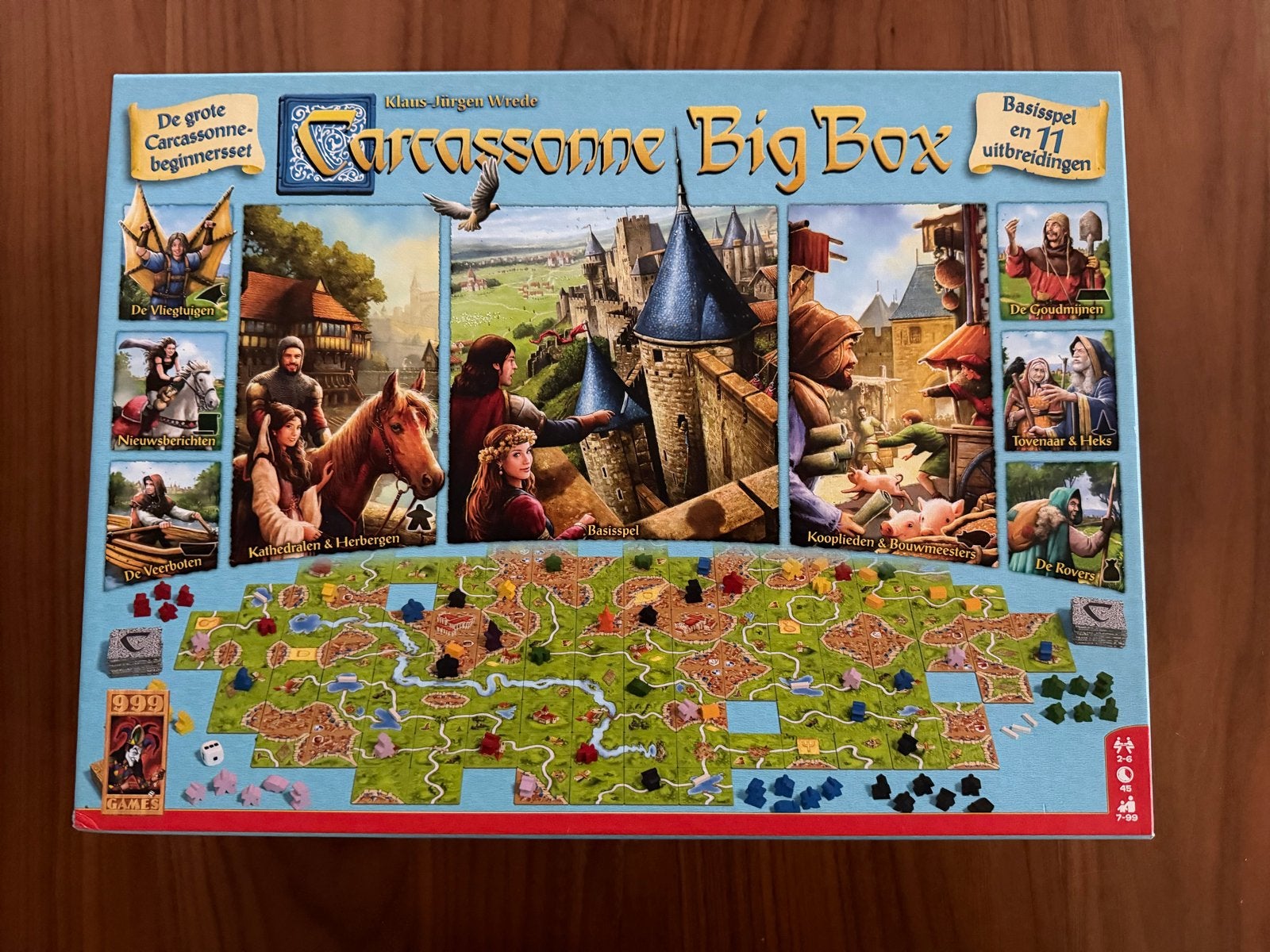 Carcassonne Big Box - Basisspel en 11 uitbreidingen, Hobby en Vrije tijd, Gezelschapsspellen | Bordspellen, Een of twee spelers
