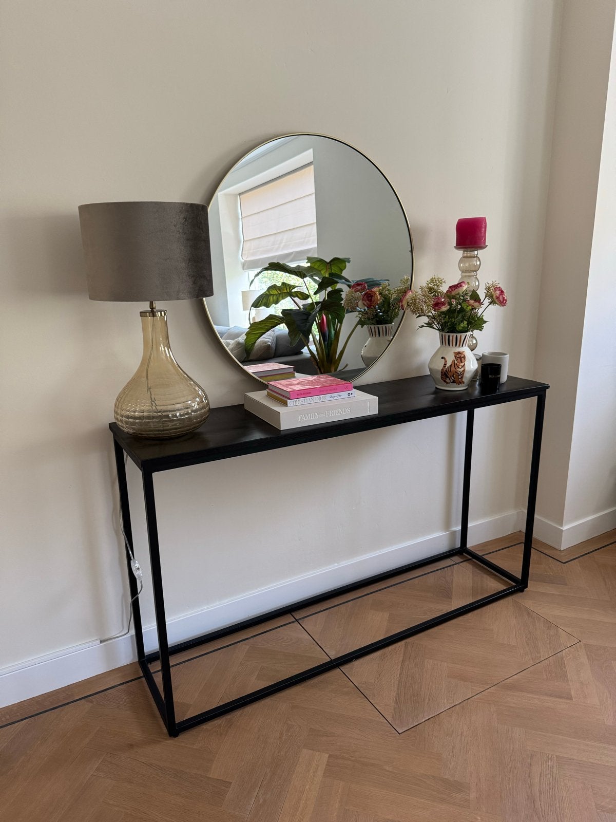 Zwarte side table, Ophalen, Gebruikt, 50 tot 100 cm, 100 tot 150 cm