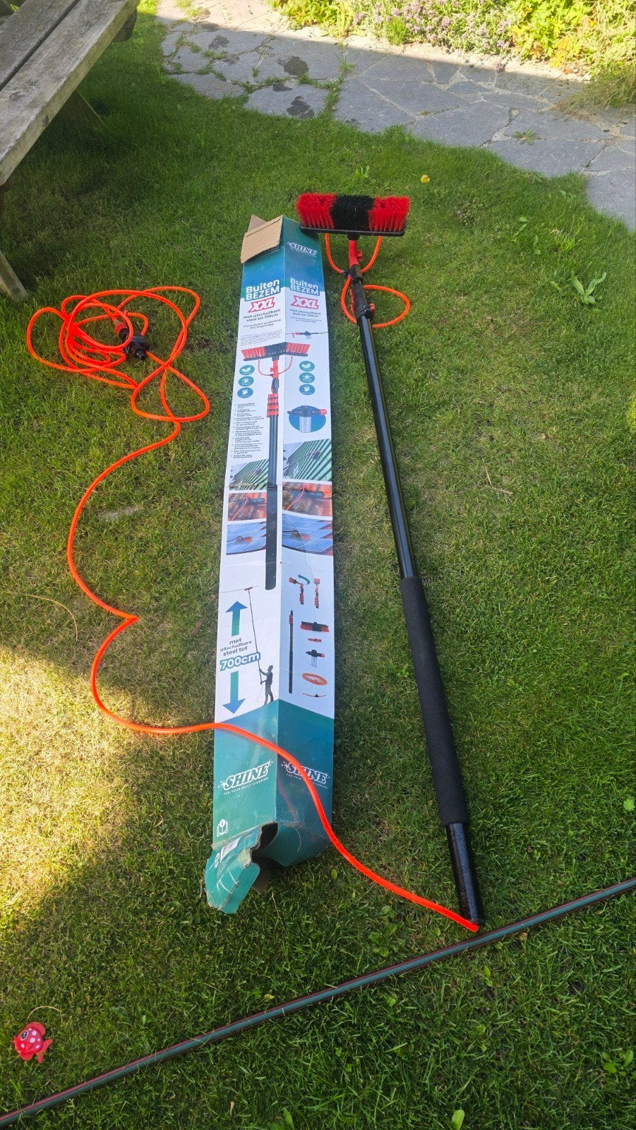 Uitschuifbare Buitenbezem XXL met Wateraansluiting, Ophalen, Nieuw, Bezem, Shine