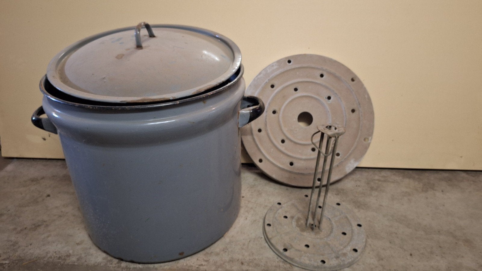 Emaille weckketel groot incl brander, Ophalen