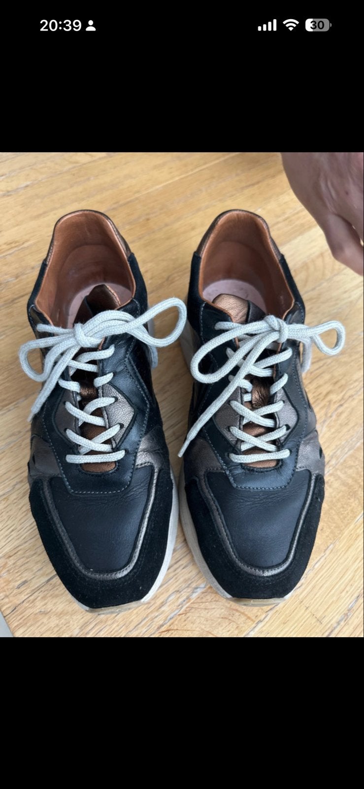 Manfield schoenen mt 40 in goede staat, Ophalen of Verzenden, Gedragen, Zwart, Sneakers of Gympen