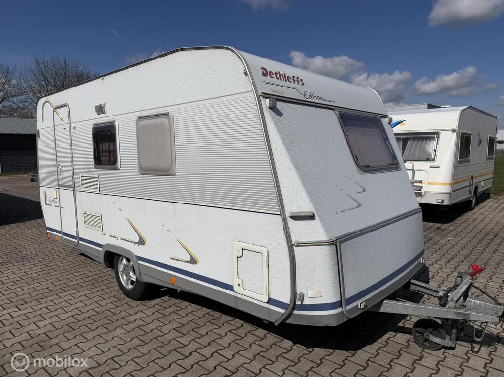 Dethleffs Edition 440 Fransbed voortent, Caravans en Kamperen, Caravans, Bedrijf, Treinzit, 750 - 1000 kg, Dethleffs