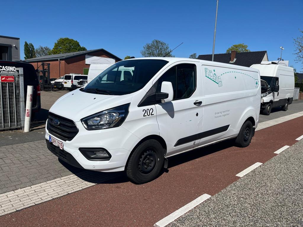 Ford Transit Custom 300 2.0 TDCI L2H1 95KW AUTOMAAT LANG AIR, Auto's, Bestelauto's, 4 cilinders, Wit, Origineel Nederlands, Bedrijf