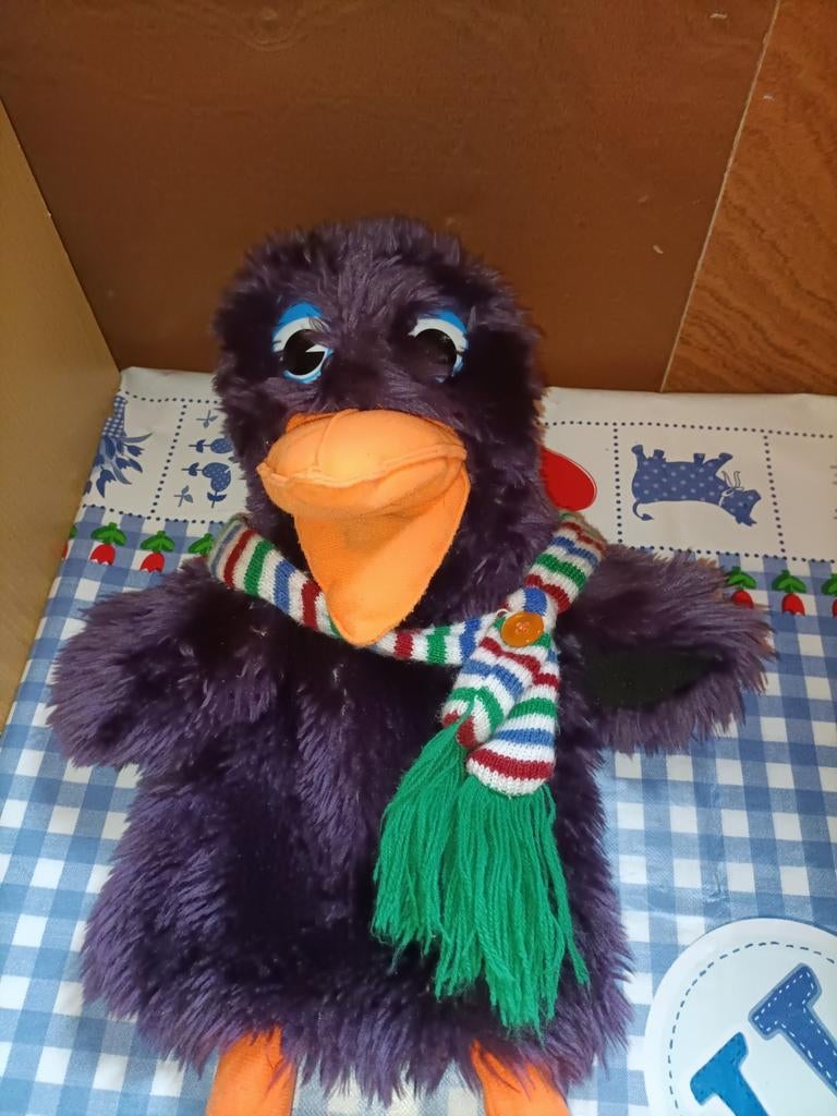 Raai de Kraai knuffel Malmberg 45 cm gemeten met poten, Ophalen of Verzenden, Zo goed als nieuw