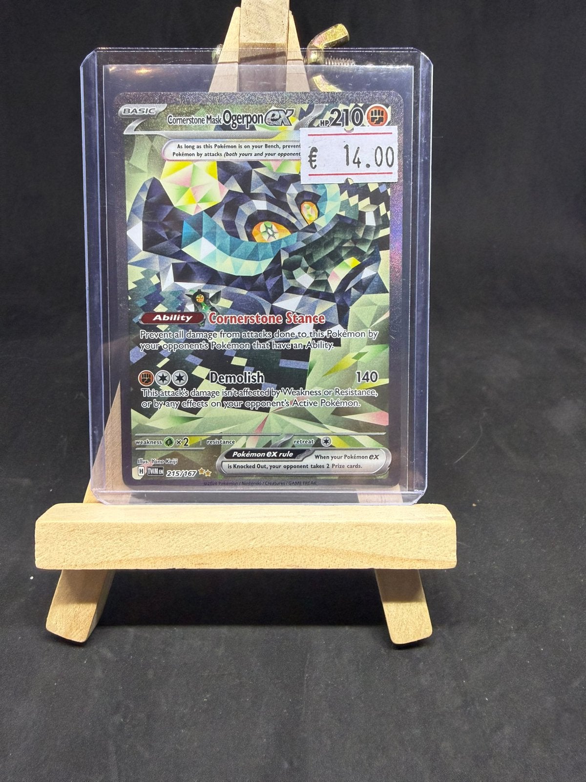 Cornerstone mask ogerpon ex twm 215/167 nm/nm, Ophalen of Verzenden, Zo goed als nieuw
