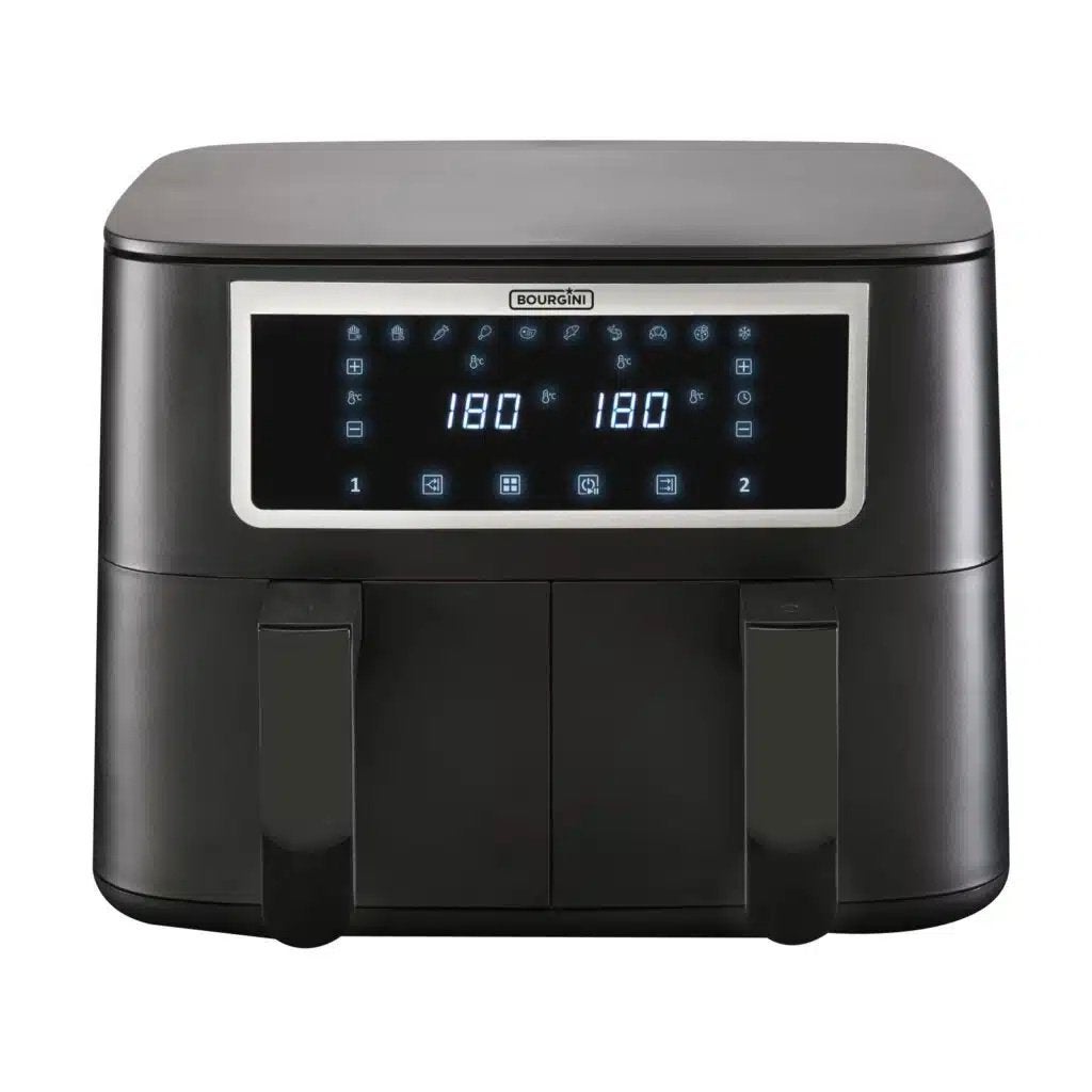 Bourgini Duo Airfryer 8.0L – 2x 4.0L, Ophalen, Zo goed als nieuw, Airfryer, 1500 gram of meer
