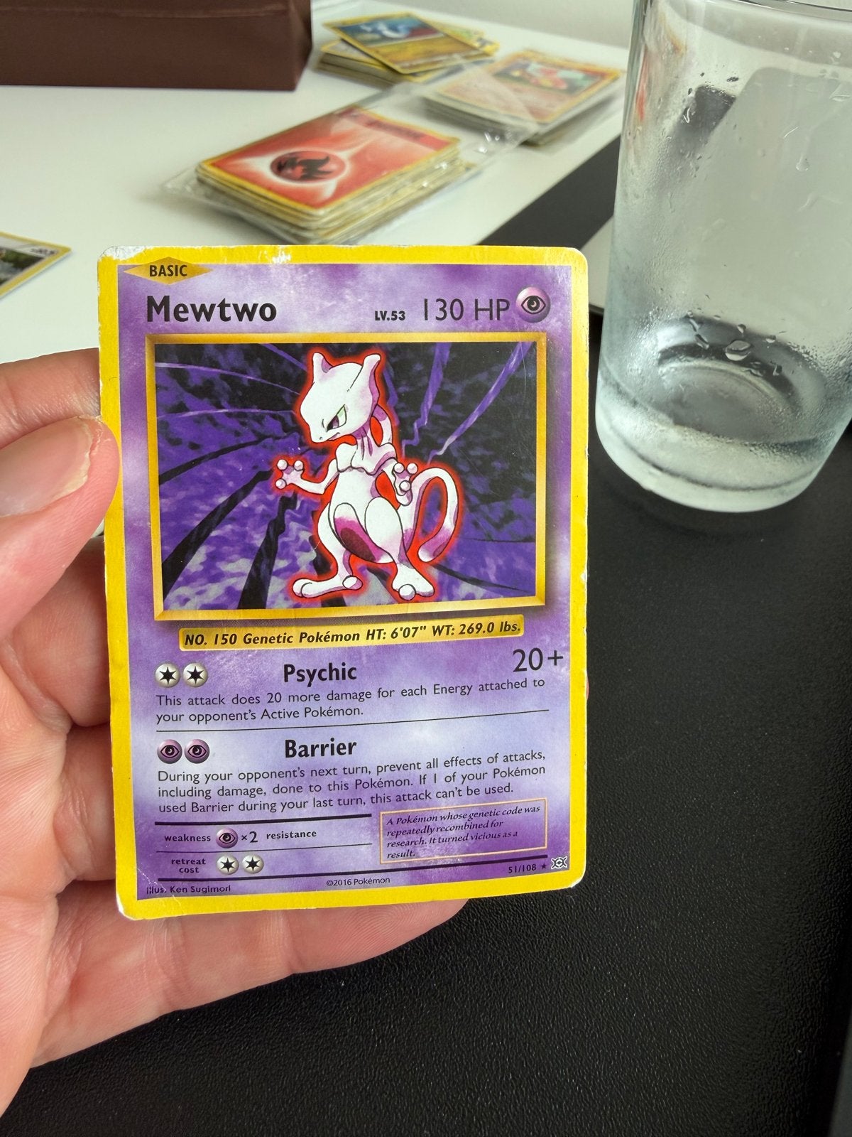 Mewtwo Pokémon Evolutions - Zeldzaam en in goede staat, Hobby en Vrije tijd, Ophalen of Verzenden, Gebruikt, Losse kaart