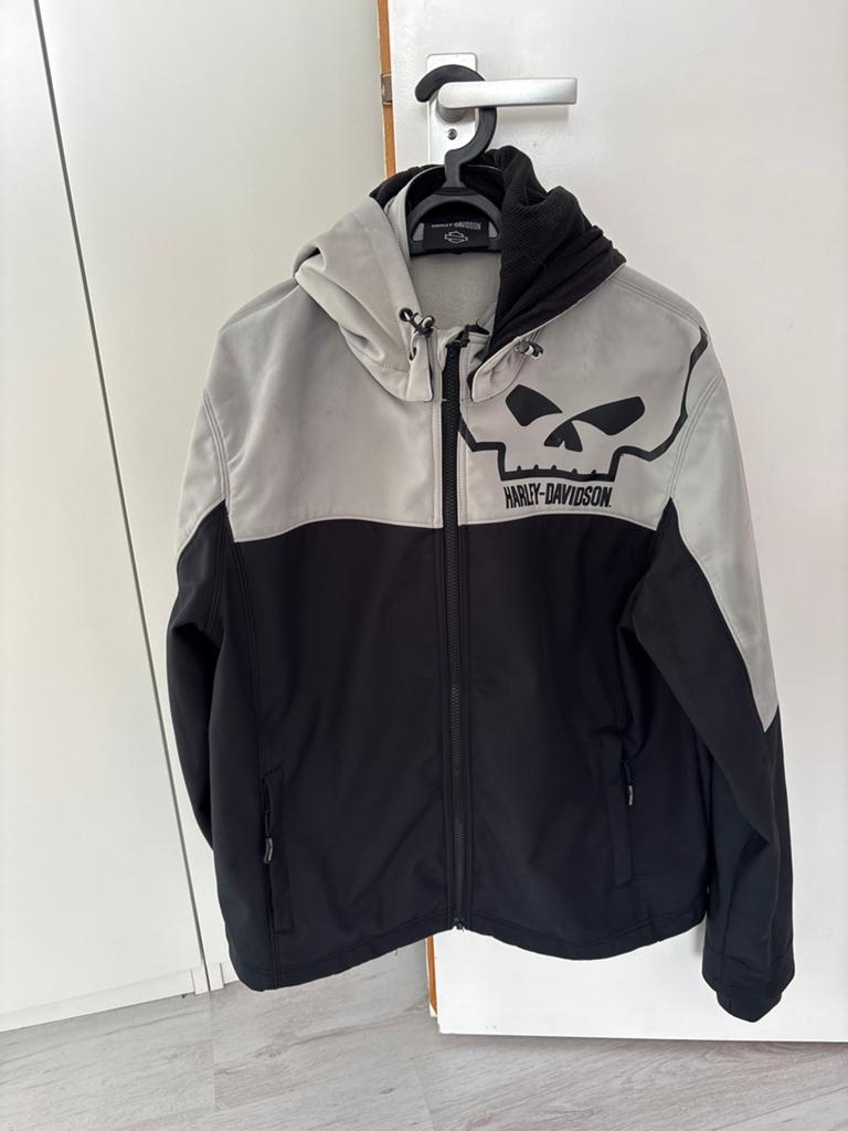 Harley Davidson Skull Jas size L- Reflectie, Ophalen of Verzenden, Zo goed als nieuw, Overige maten, Zwart