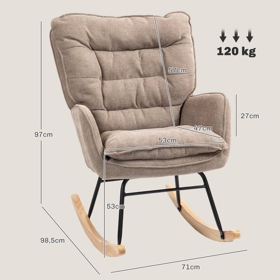 Schommelstoel – Schommelfauteuil – Relaxstoel – Fauteuil, Corvance B.V., Verzenden, Nieuw, Corvancebol@gmail.com