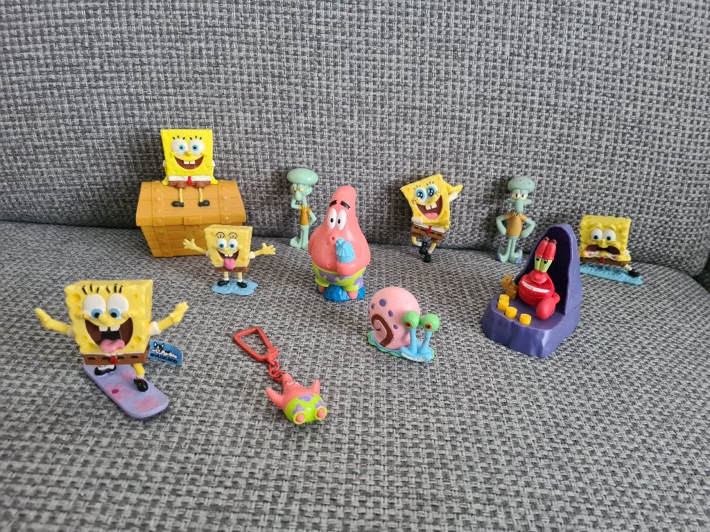 Spongebob bully bullyland McDonald's happy meal poppetjes, Verzamelen, Gebruikt, Ophalen of Verzenden, Divers, Nvt
