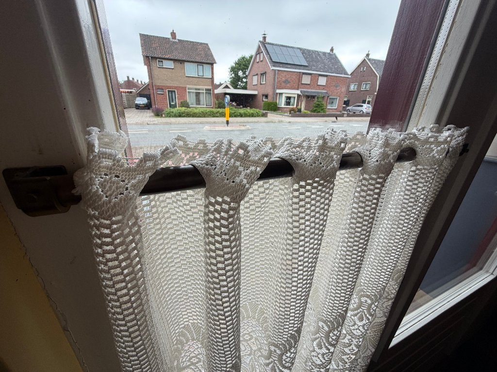 ouderwetse vitrage, Ophalen, Wit, 50 tot 100 cm, Minder dan 100 cm
