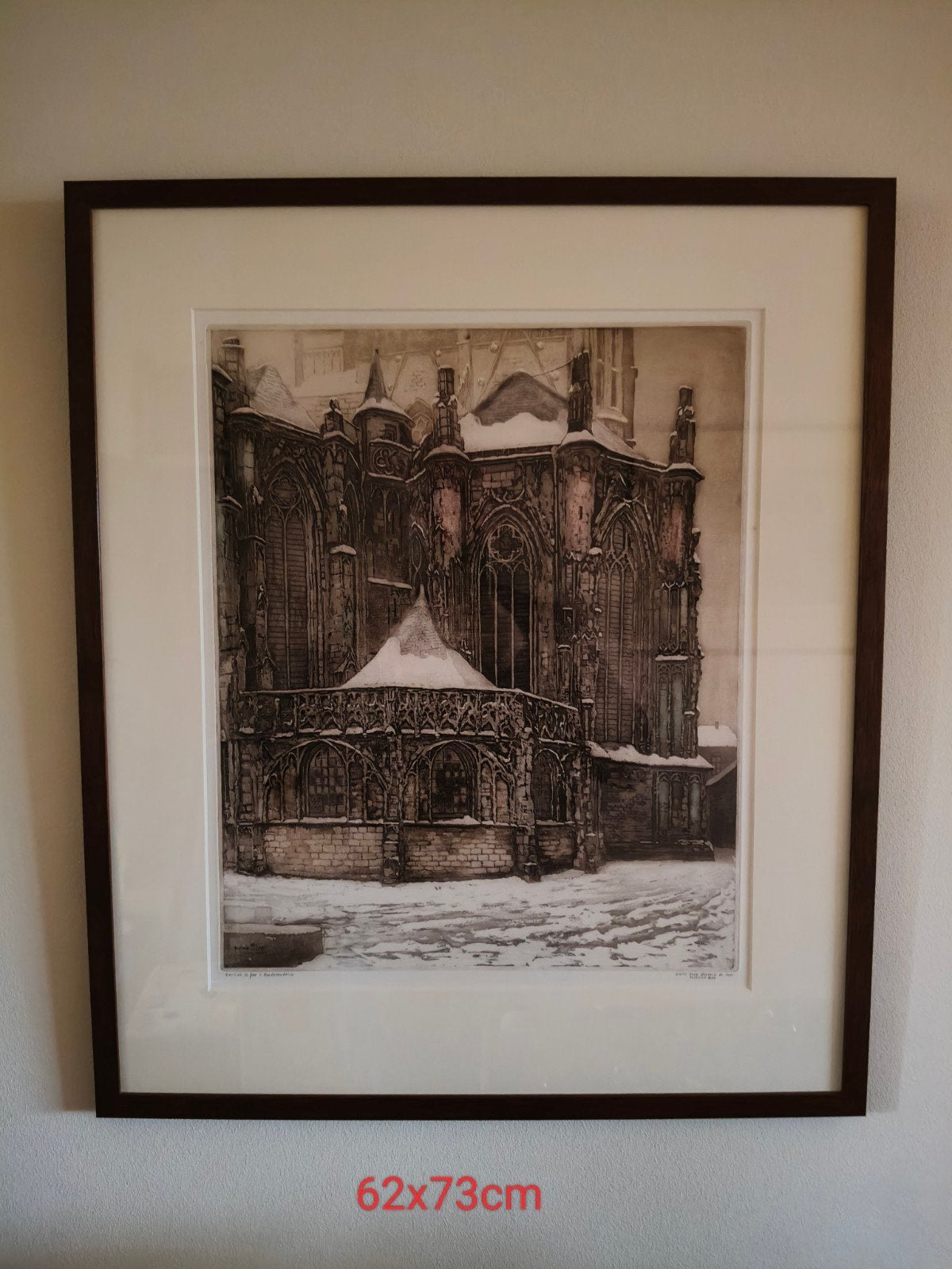 Kleuren ets St Jan door Hendrik de Laat 62x73 cm, Ophalen