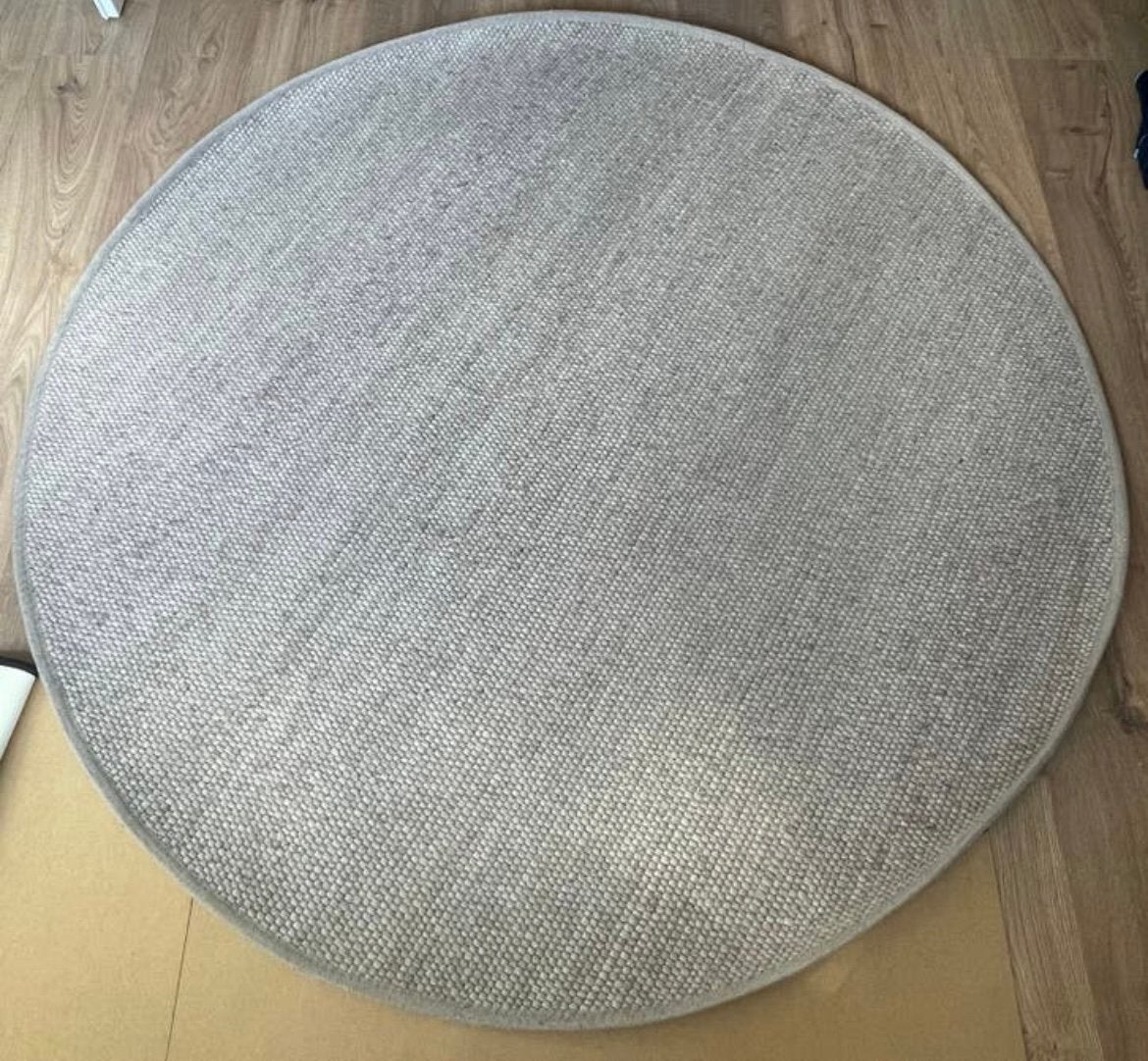 Rond vloerkleed, Ophalen, Bruin, Rond, 200 cm of meer