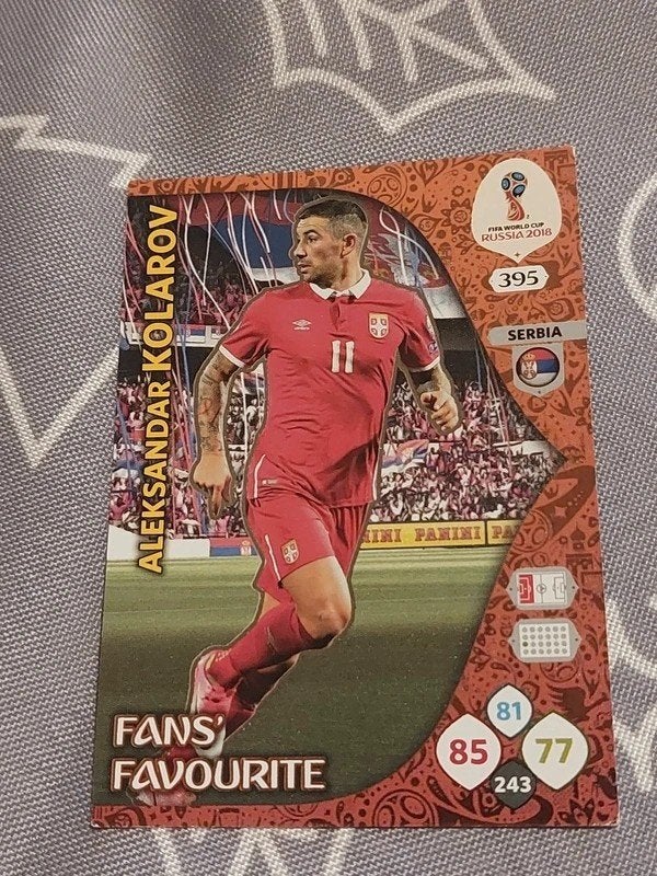 Panini / Voetbalkaart / Aleksandar Kolarov / Servië /WK 2018, Verzamelen, Ophalen of Verzenden, Zo goed als nieuw, Buitenlandse clubs