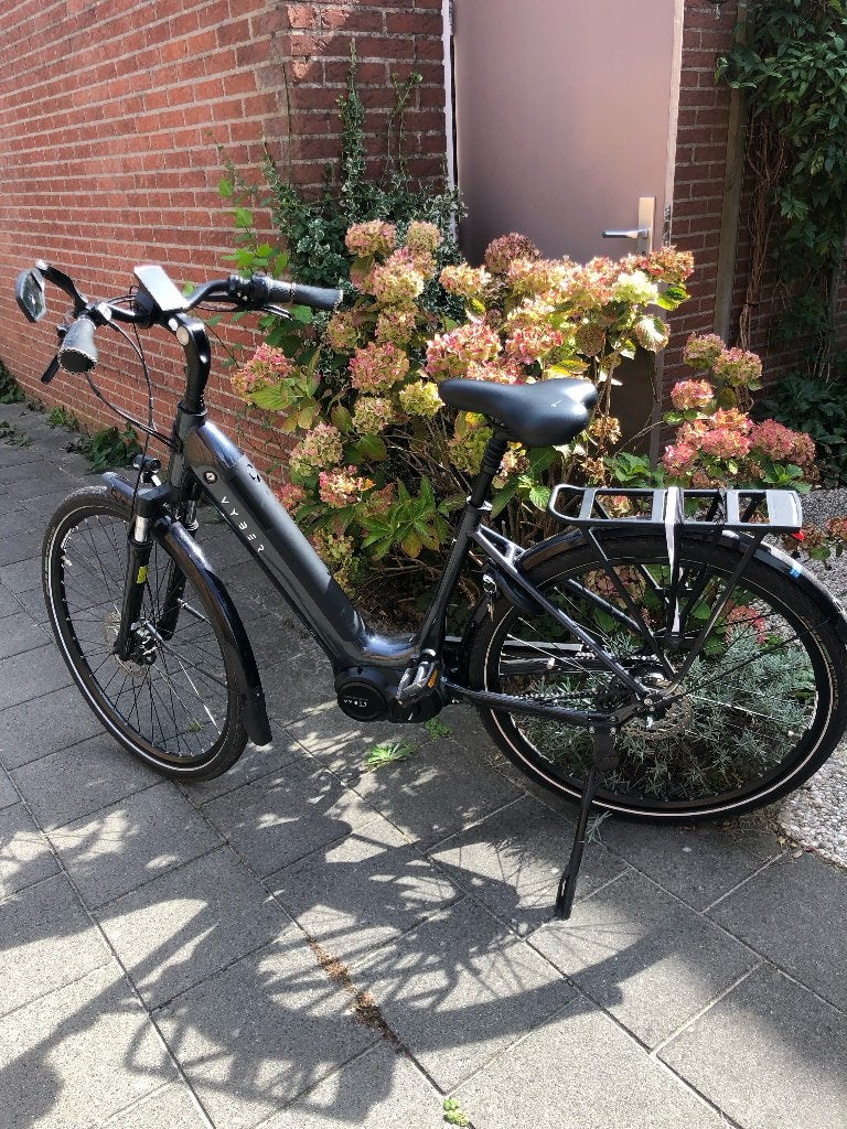 Viber E1 Pro Belt D49 elektr damesfiets frame 49 lage instap, Zo goed als nieuw, 47 tot 51 cm, 50 km per accu of meer, Ophalen