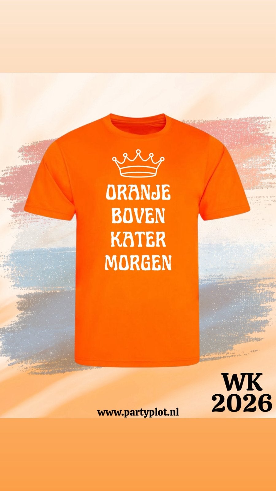 Oranje shirt met opdruk, Ophalen of Verzenden, Nieuw, Oranje