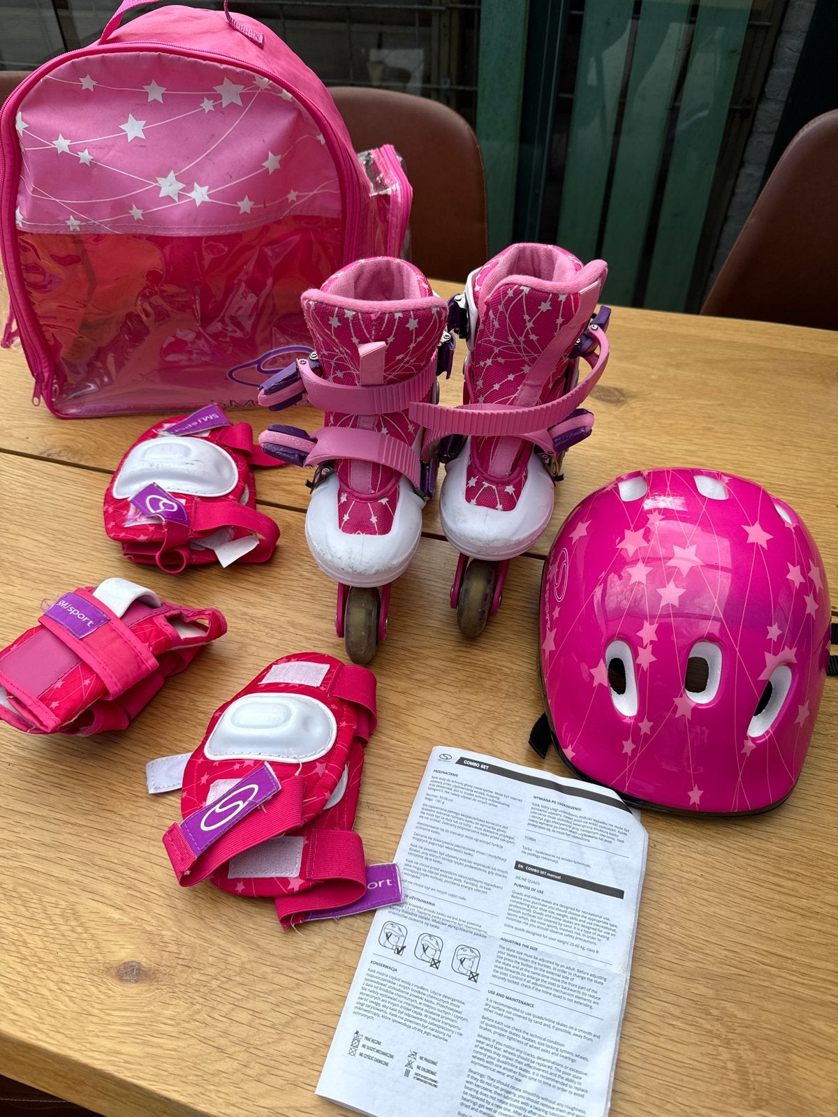 SMJ Sport Kinder Inline Skates Set Roze, Maat 26-29, Sport en Fitness, Overige merken, Kinderen, Ophalen of Verzenden, Inline skates 4 wielen
