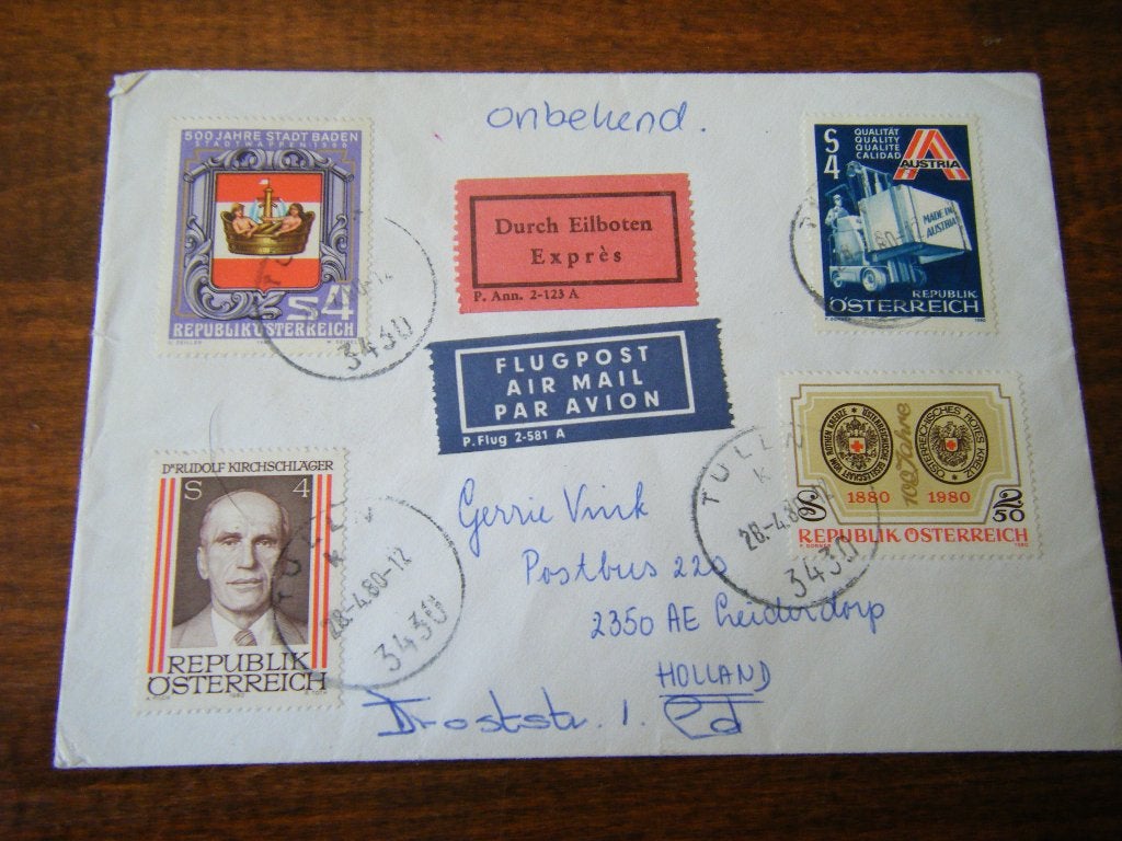 Envelop Oostenrijk - 1980, Ophalen of Verzenden