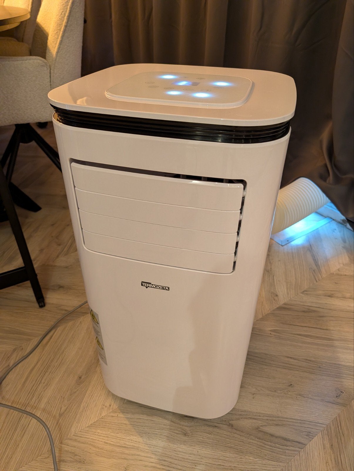 In nieuwstaat! Krachtige Termozeta Mobiele Airco 9000 BTU, Ophalen, 2 snelheden, Zo goed als nieuw, Koelen en Ontvochtigen