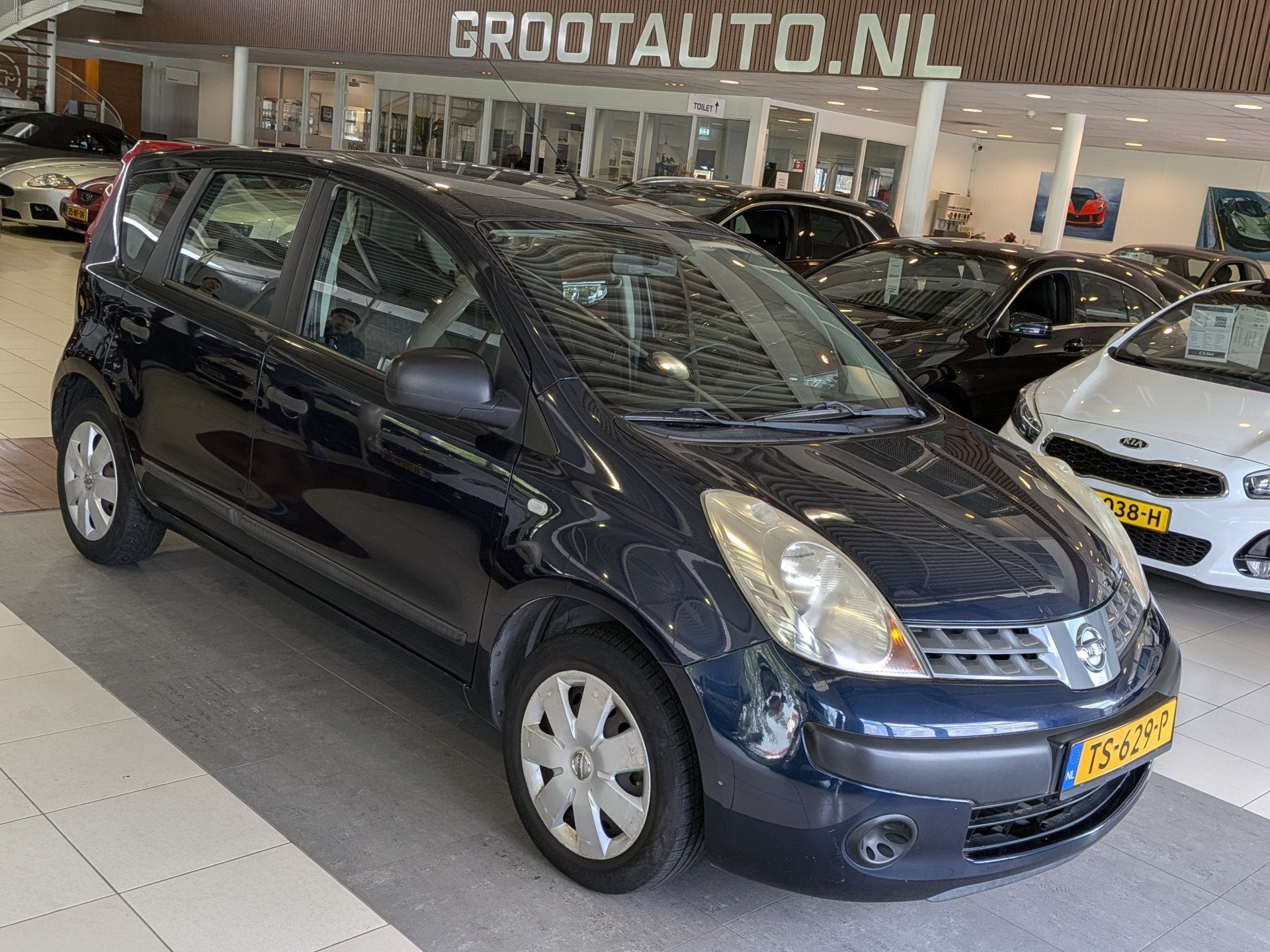Nissan Note 1.4 Pure Stuurbekrachtiging (bj 2006), Auto's, Voorwielaandrijving, Stof, Gebruikt, Blauw