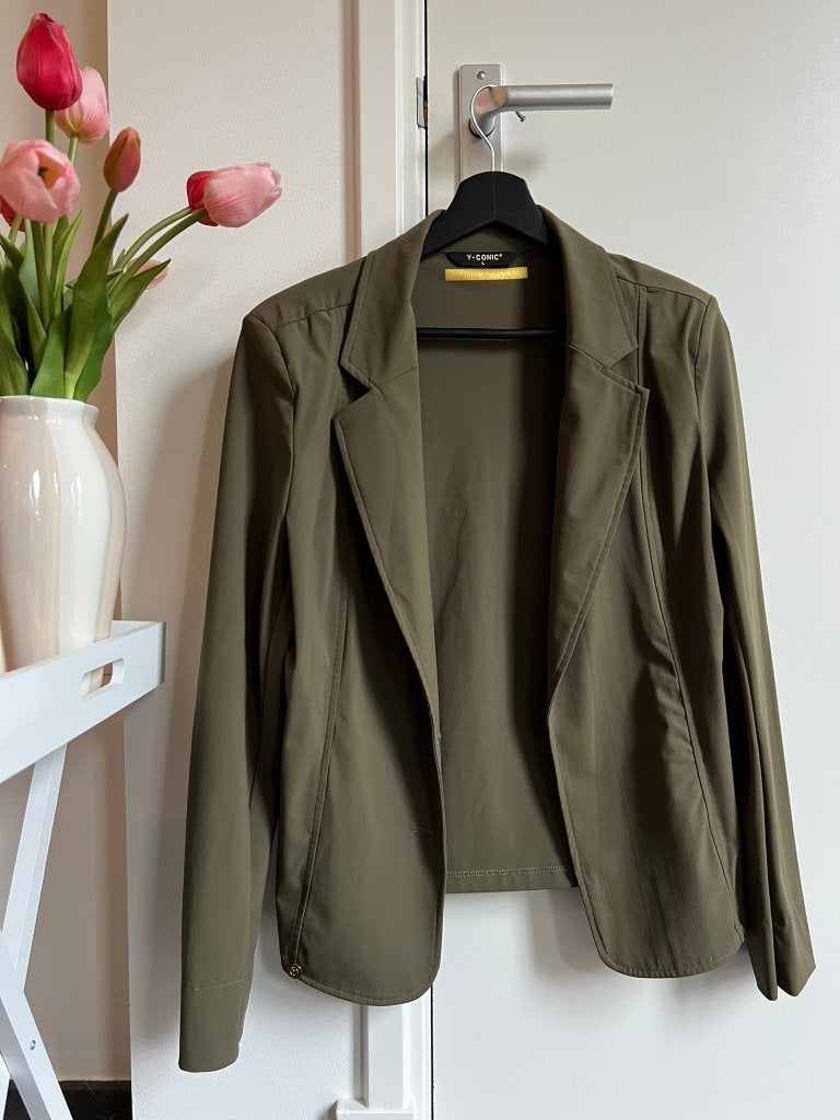 Y-Conic kaki groene blazer / jasje maat L, Maat 42/44 (L), Nieuw, Ophalen of Verzenden, Jasje