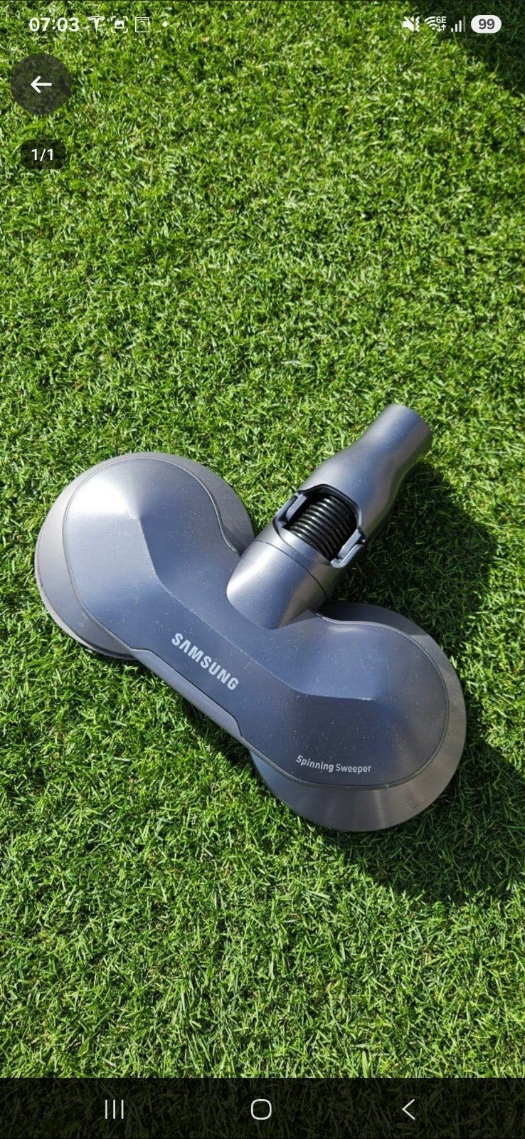 Samsung Spinning Sweeper - Zo goed als nieuw, Ophalen of Verzenden, Zo goed als nieuw, Vloerreiniger, Geschikt voor harde vloeren