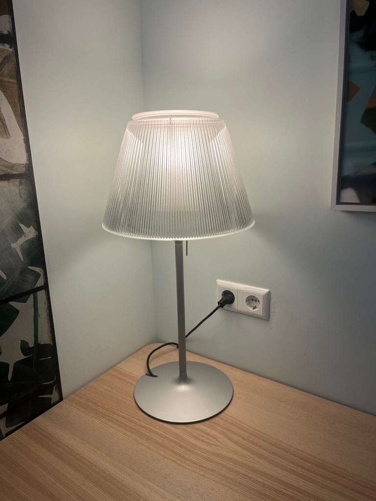 Flos Romeo Moon T1 tafellamp glas, Ophalen, Zo goed als nieuw, Glas, Minder dan 50 cm
