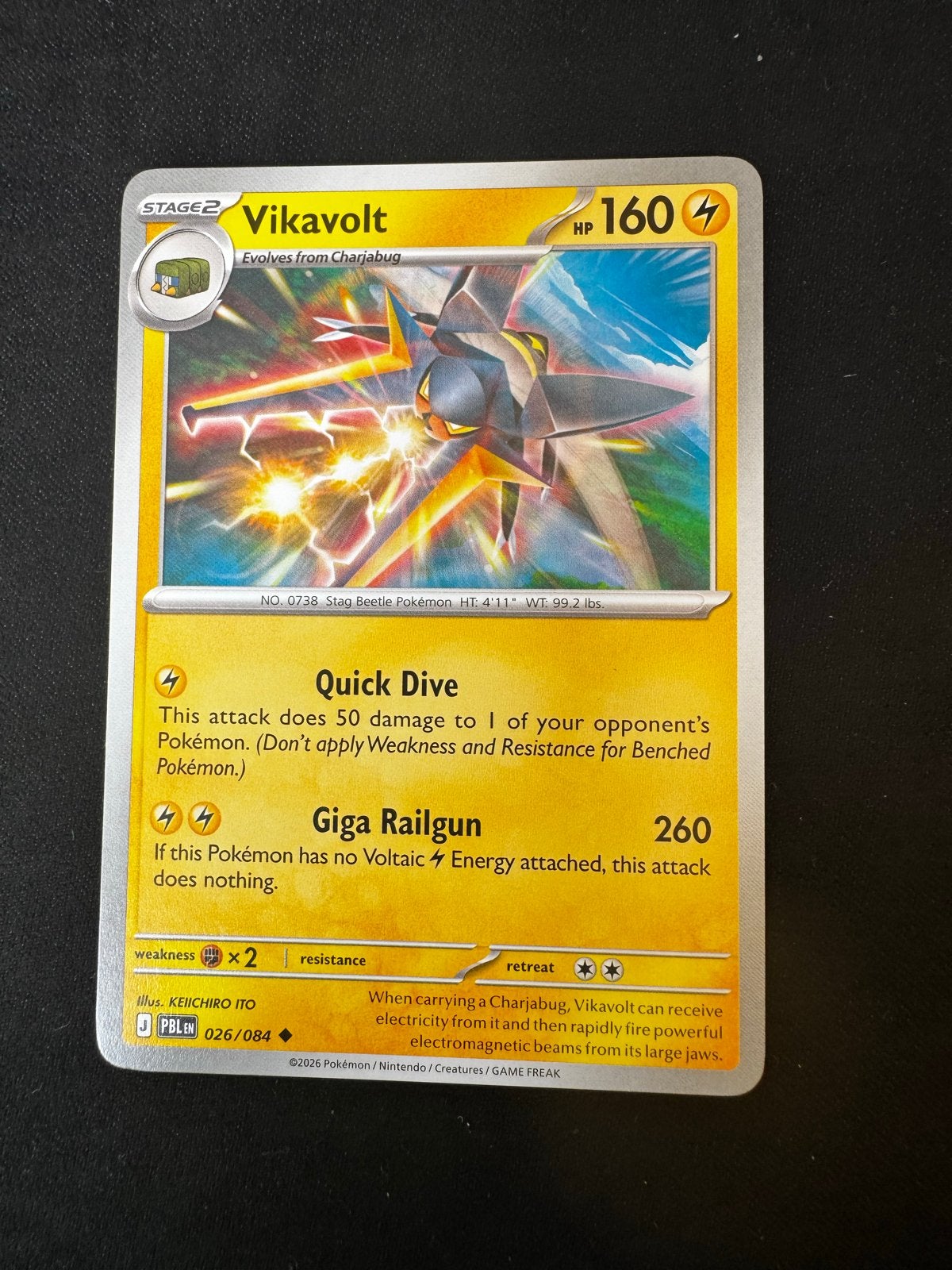 Vikavolt 026/084 - uncommon - Pitch Black, Ophalen of Verzenden, Zo goed als nieuw, Losse kaart