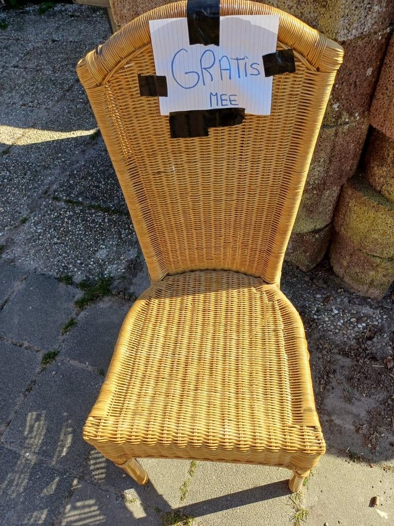 Gratis rietstoel ophalen., Tuin en Terras, Tuinstoelen, Ophalen, Hout