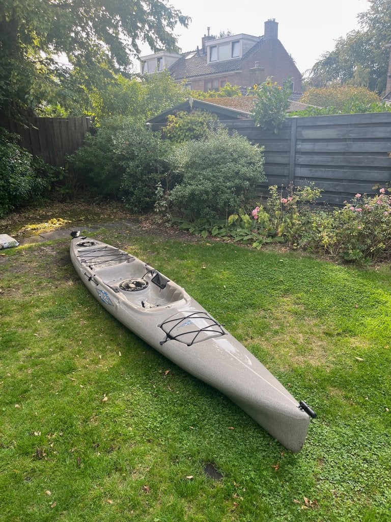 Hobie Mirage Adventure trapkajak 4,88 m – compleet + kar, Watersport en Boten, Ophalen, Gebruikt, 1-persoons