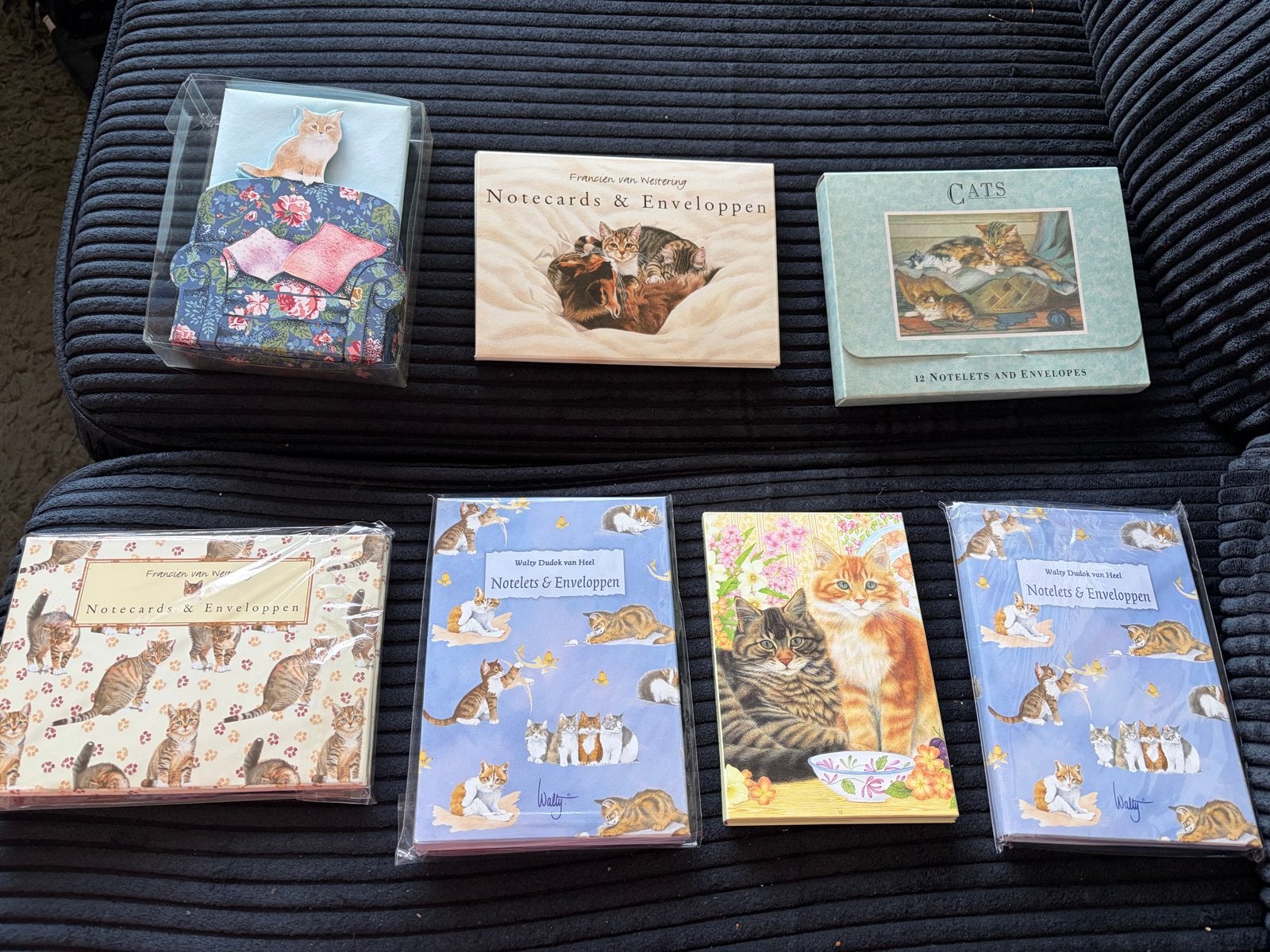 Diverse Katten Notitiekaarten & Enveloppen Sets postpapier, Ophalen of Verzenden, Zo goed als nieuw