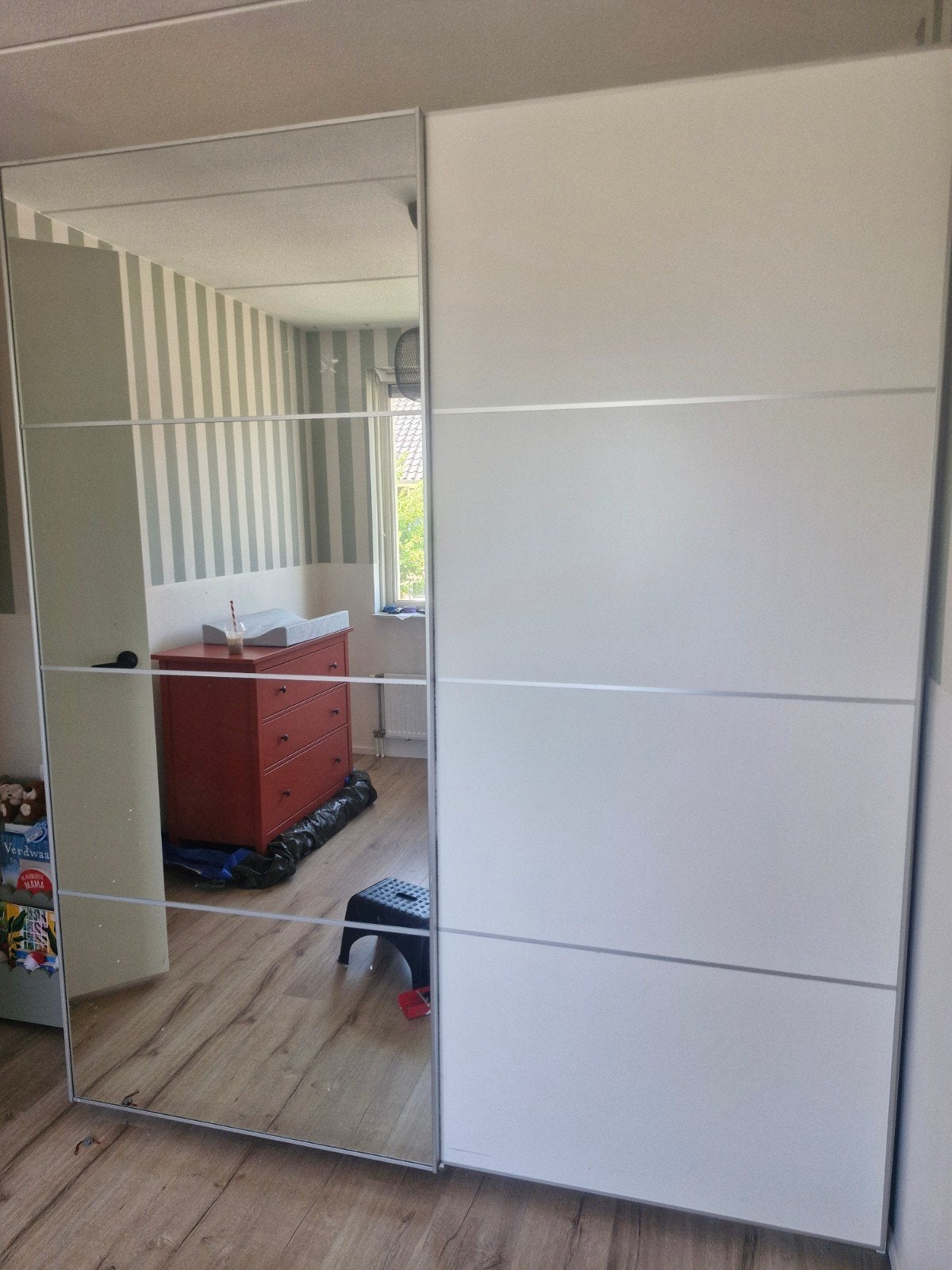 Schuifdeuren voor Pax Kast, met spiegeldeur., Ophalen, Zo goed als nieuw, Minder dan 25 cm, 200 cm of meer