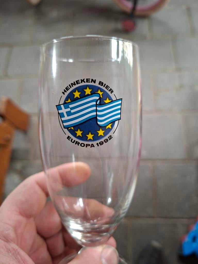 Heineken bier glazen ek 1992, Verzamelen, Ophalen, Zo goed als nieuw, Glas of Glazen, Heineken