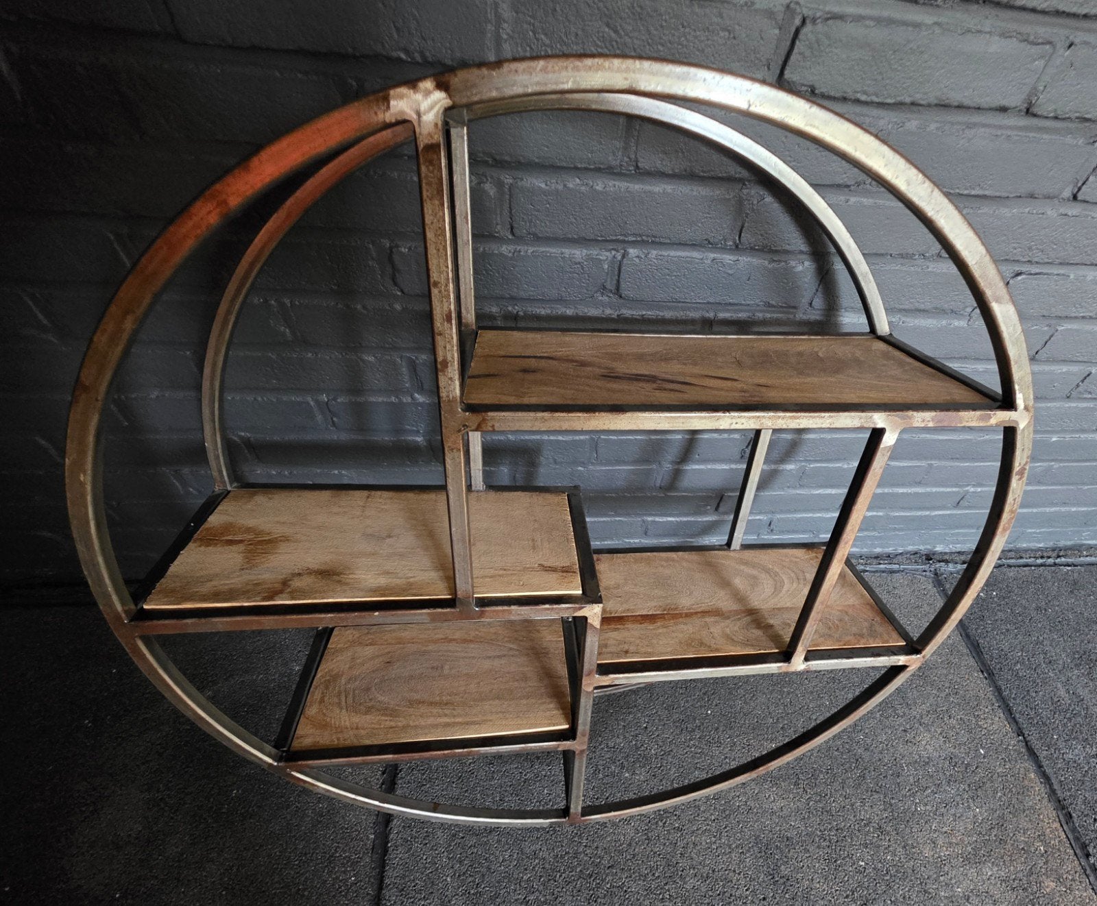 industriële wandrek rond 76cm rond, Ophalen, Gebruikt