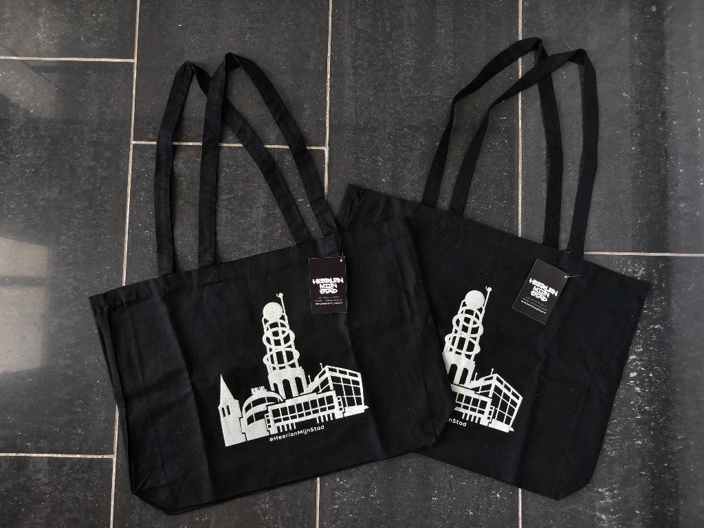 Unieke shopper bag shoppingbag Heerlen 2 stuk splinternieuw!, Ophalen of Verzenden, Nieuw, Zwart, Overige merken