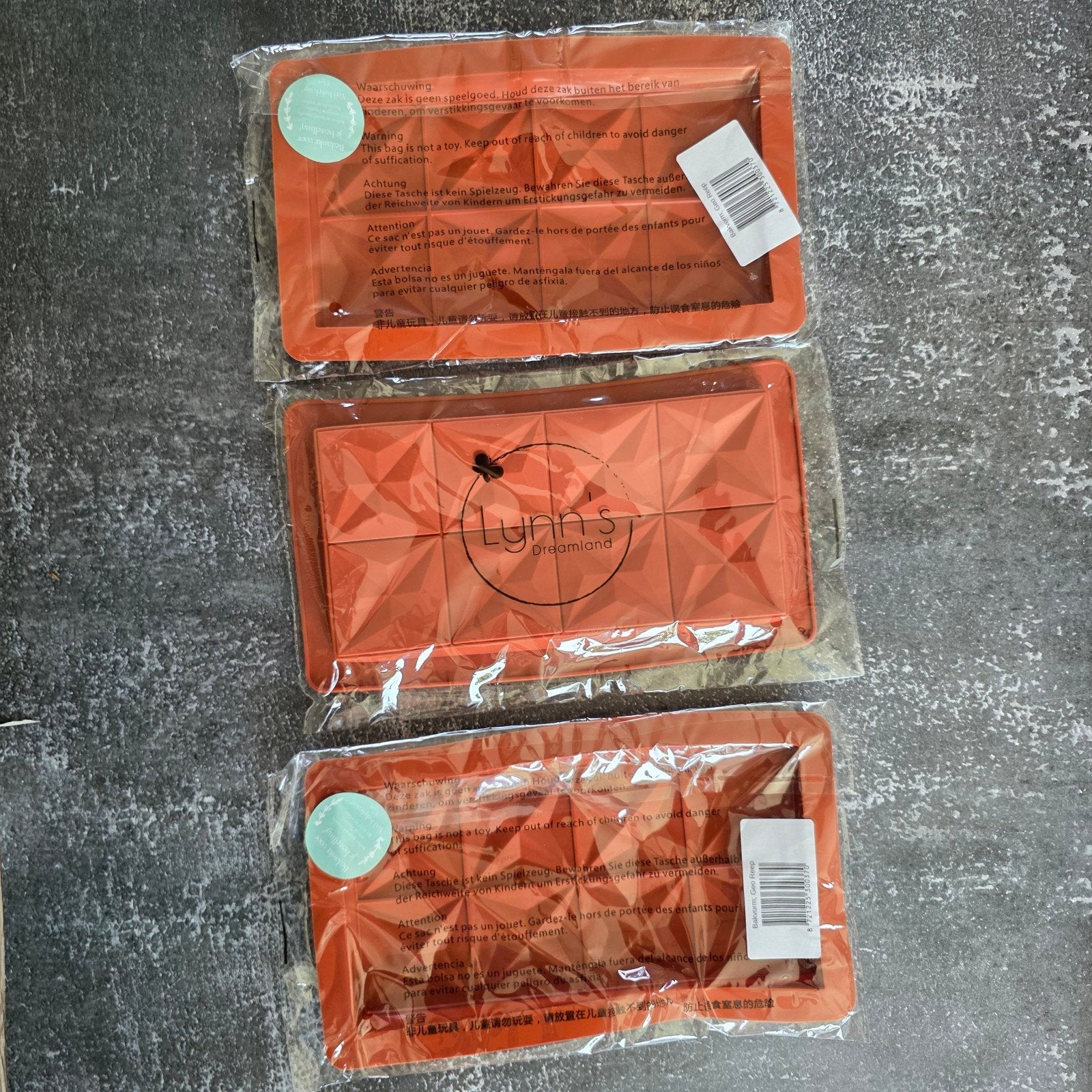 Set van 3 siliconen bakvormen - Mal voor gevulde chocoladere, Ophalen of Verzenden, Nieuw, Taarten, Bakvorm