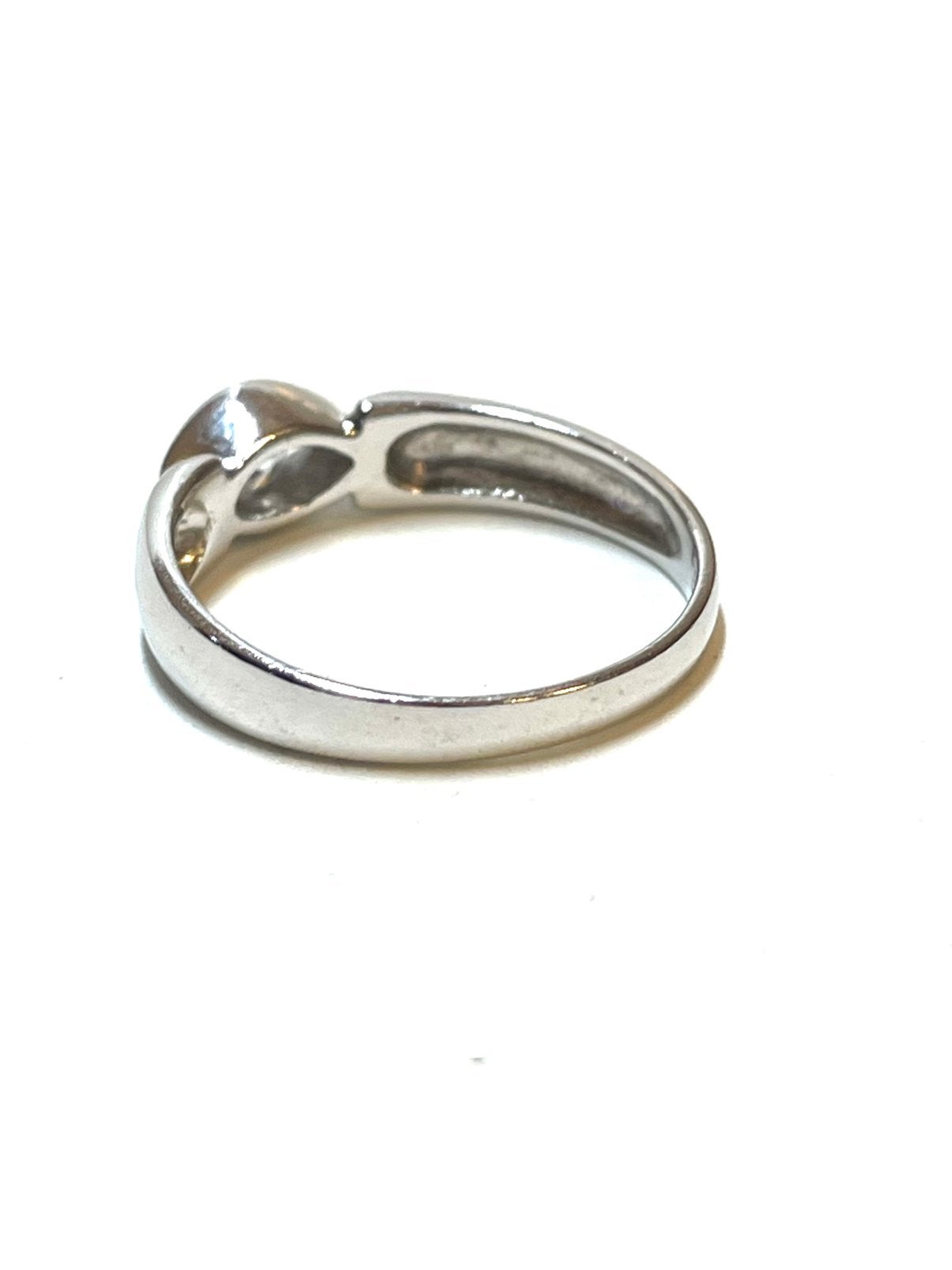 14k witgouden ring met een zirkonia, -, -, Ophalen of Verzenden, Zo goed als nieuw