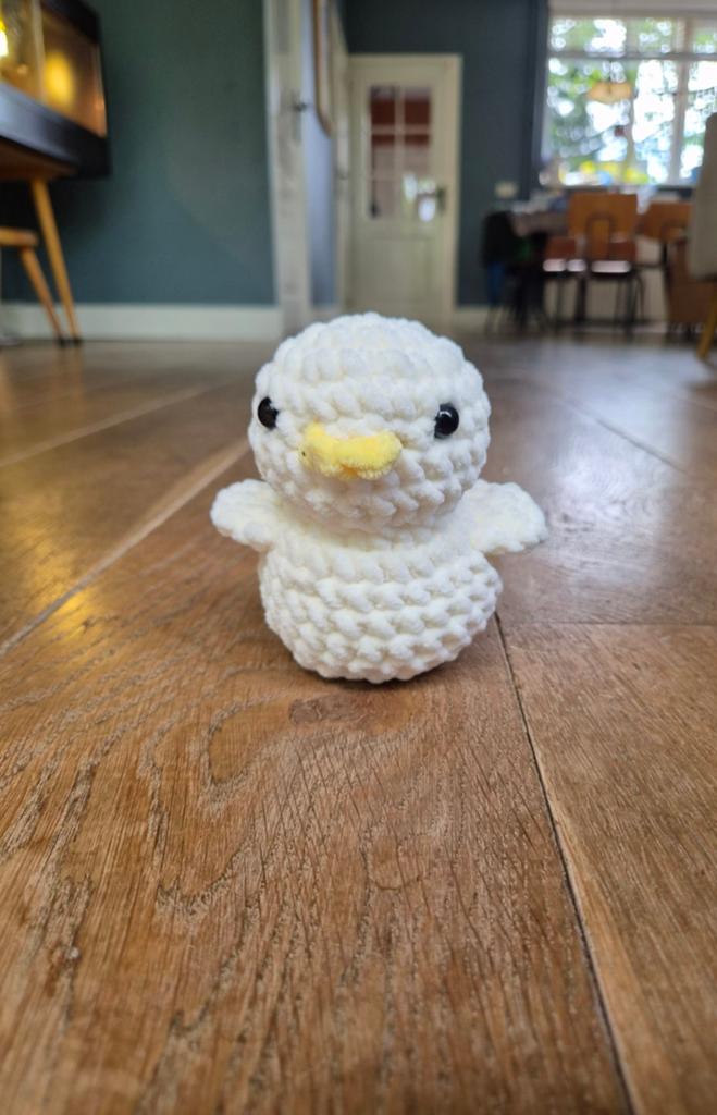 Gehaakte eend, Kinderen en Baby's, Speelgoed | Knuffels en Pluche, Handgemaakt, Nieuw, Ophalen of Verzenden, Eend