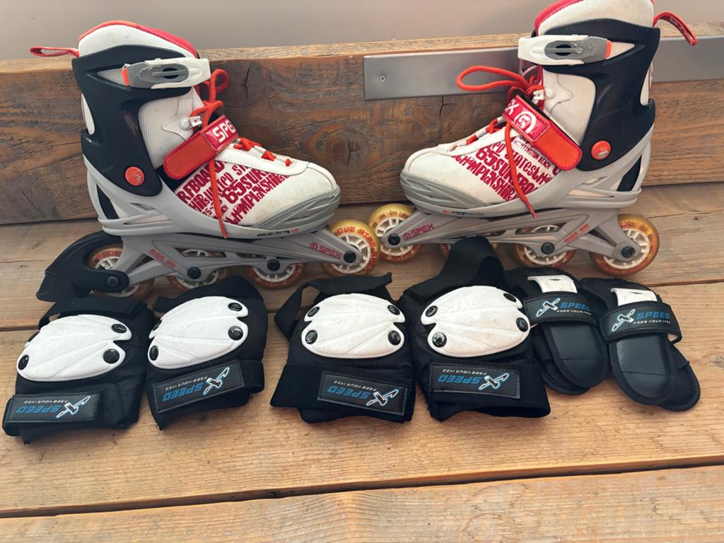Spex Inline Skates met Bescherming - Maat Verstelbaar, Sport en Fitness, Kinderen, Inline skates 4 wielen, Ophalen, Overige merken
