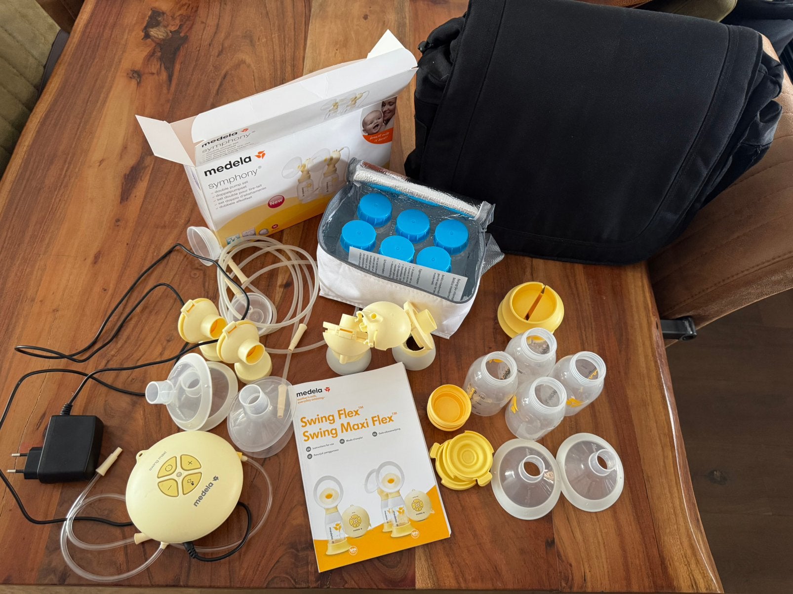 Medela Symphony swing flex borstkolf, Kinderen en Baby's, Babyvoeding en Toebehoren, Zo goed als nieuw, Borstkolf, Ophalen