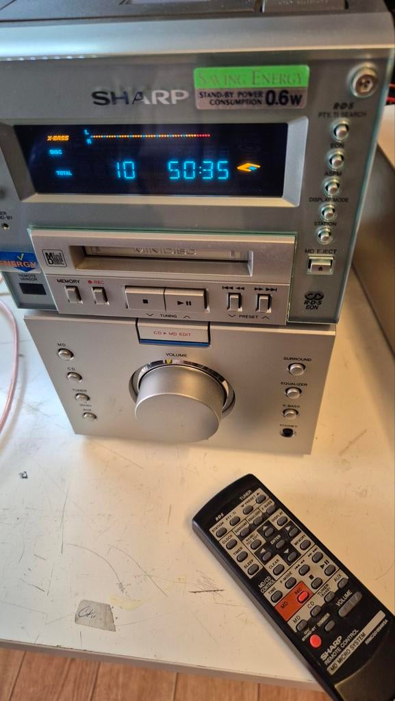 Sharp MD-M1 minidiscset, Audio, Tv en Foto, Stereo-sets, Ophalen, Sharp
