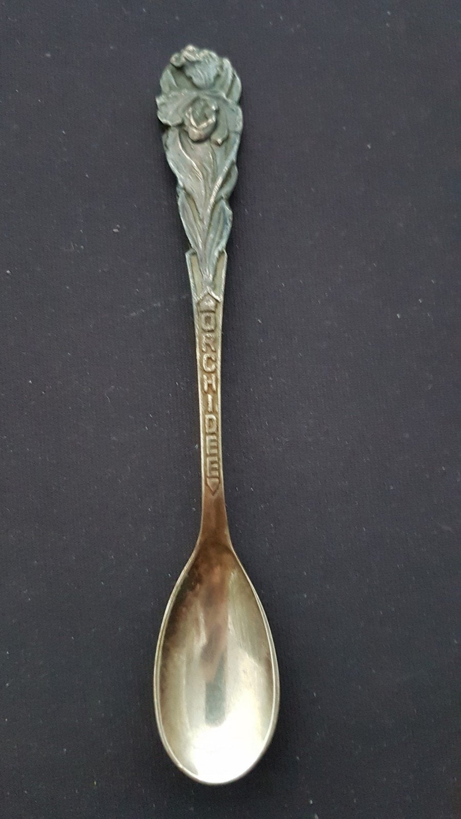 Theelepeltje bloenenserie, Orchidee. Sola 100 silver plated., Ophalen of Verzenden