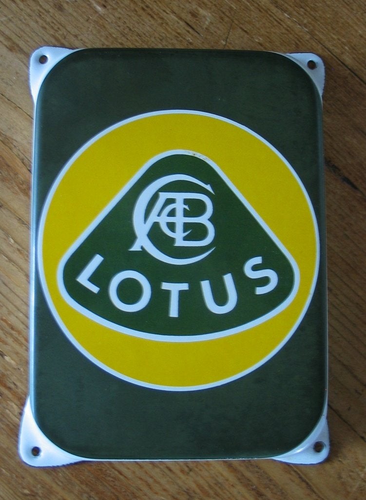 bordje Lotus emaille CABC Lotus, Verzenden, Zo goed als nieuw, Reclamebord