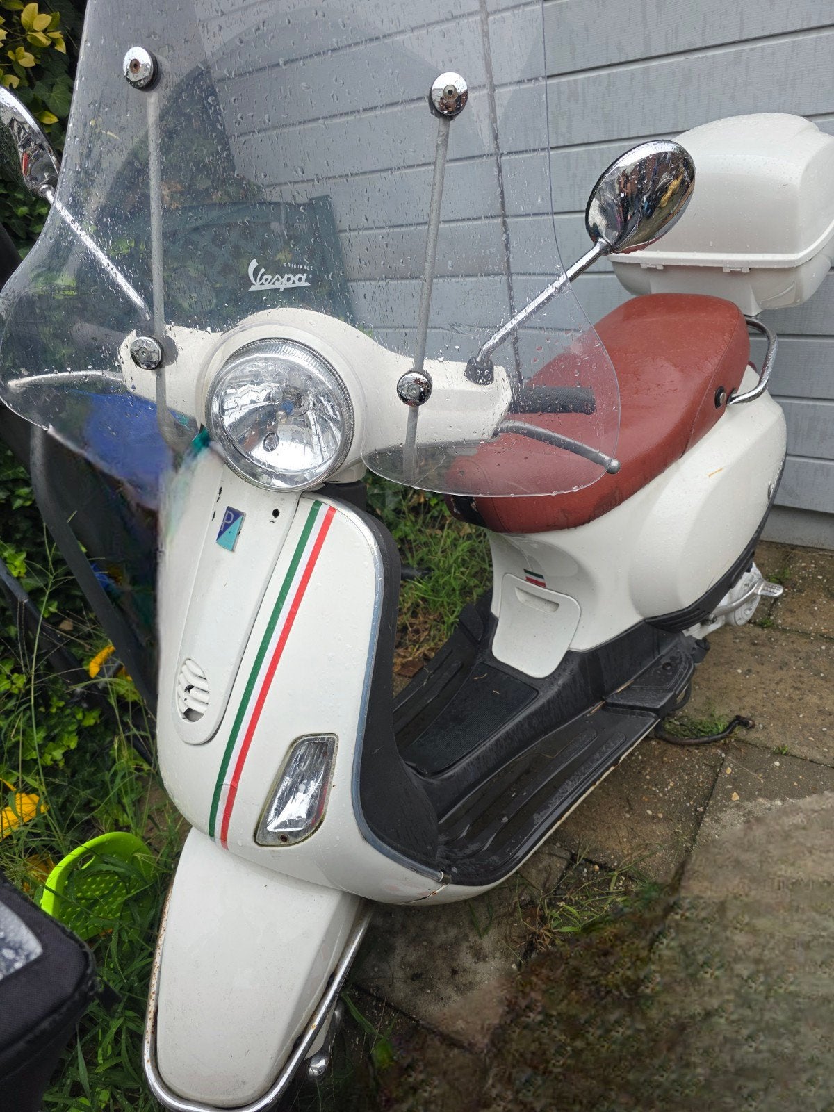 Vespa LX 2008 Wit snorscooter met windscherm, Fietsen en Brommers, Scooters | Vespa, Ophalen, Gebruikt, Benzine, Vespa LX