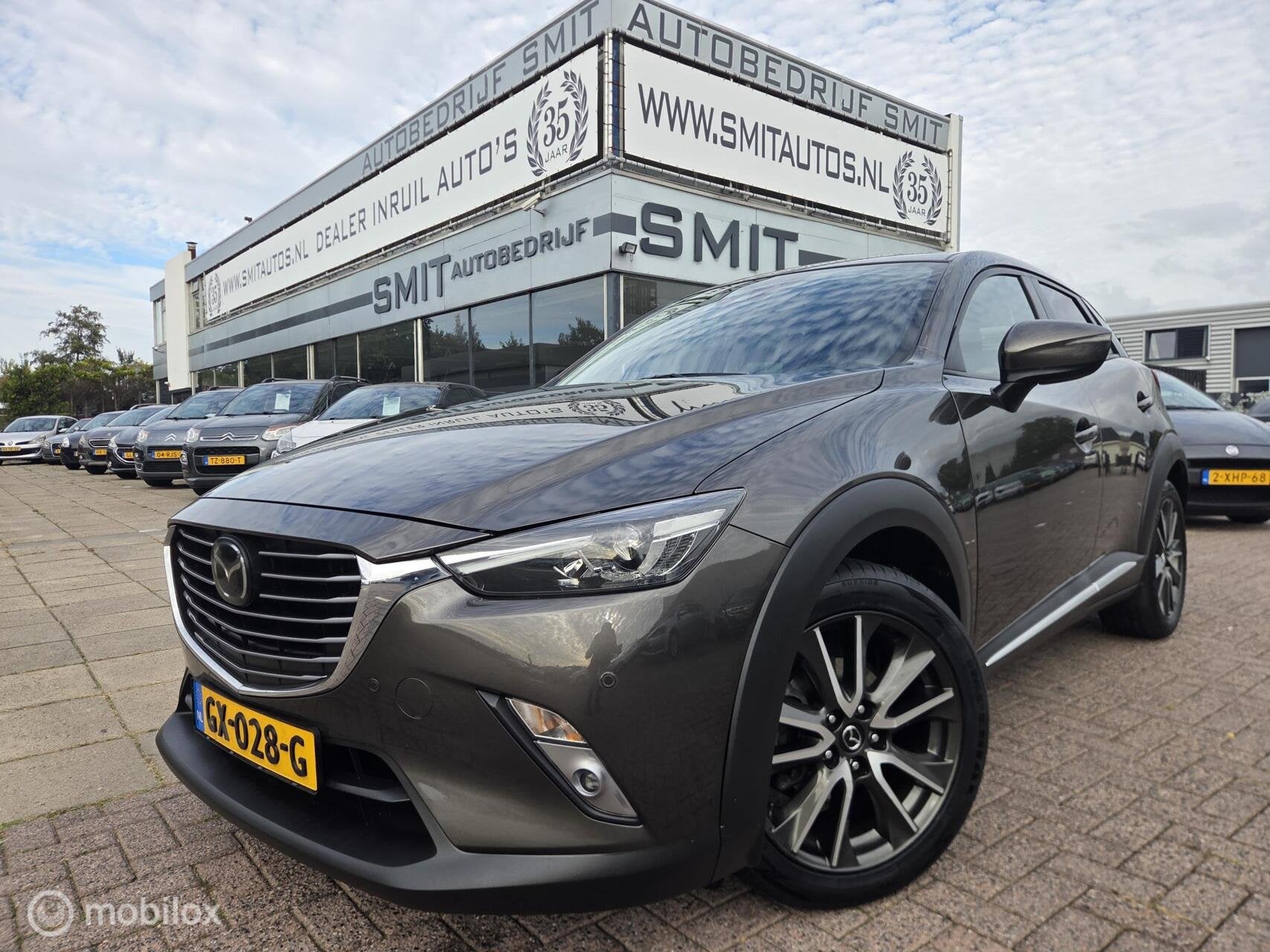 Mazda CX-3 2.0 SkyActiv-G 120 GT-M Aut/HeadUp/Leder/Trekhaak, Auto's, 1998 cc, Euro 6, 4 cilinders, Bruin
