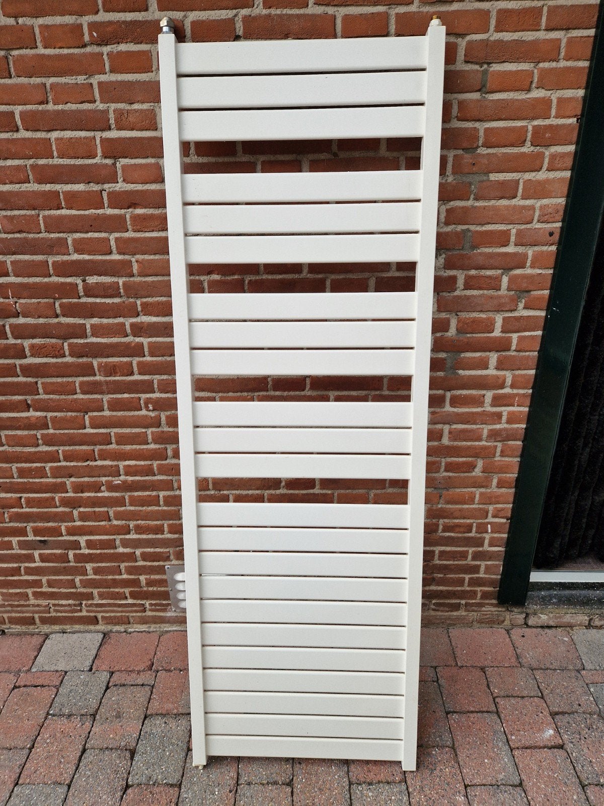 Witte plaatverwarming 60x178 cm met beugels, Ophalen, Gebruikt, Radiator, 60 tot 150 cm