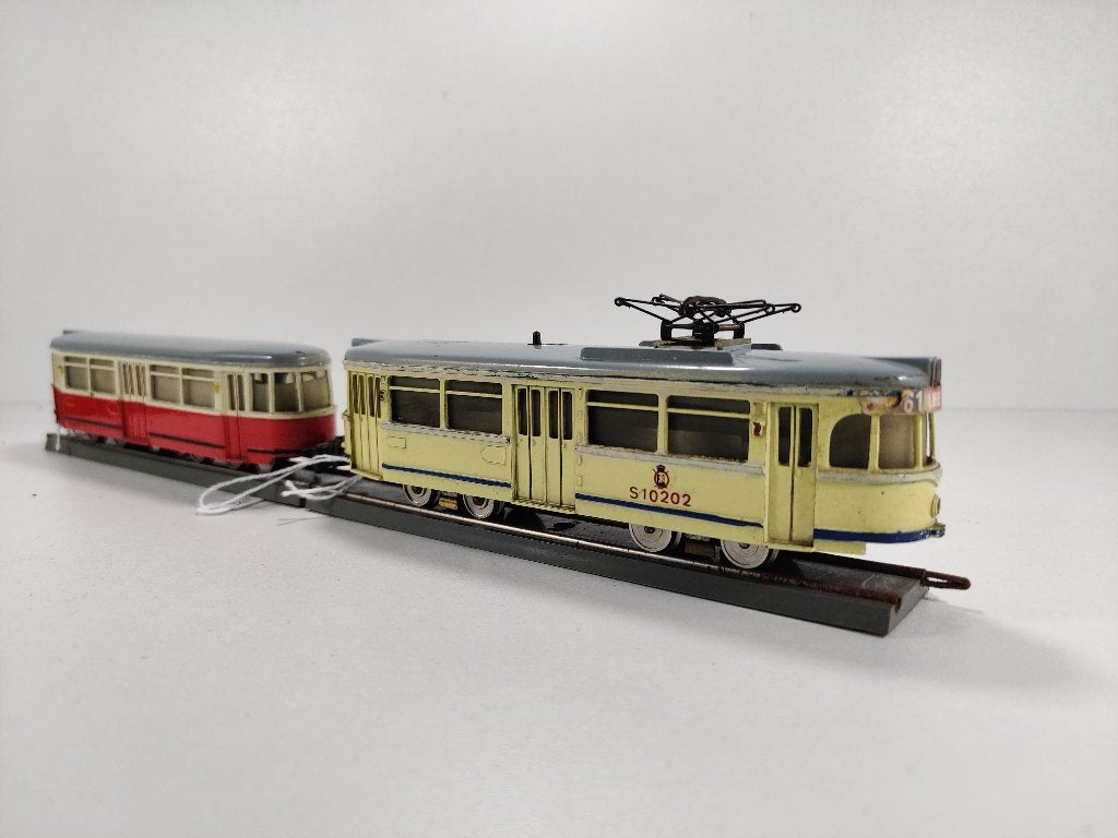 Hamo marklin tramstel motorwagen met bijwagen, Gelijkstroom, Ophalen of Verzenden, Analoog, Märklin