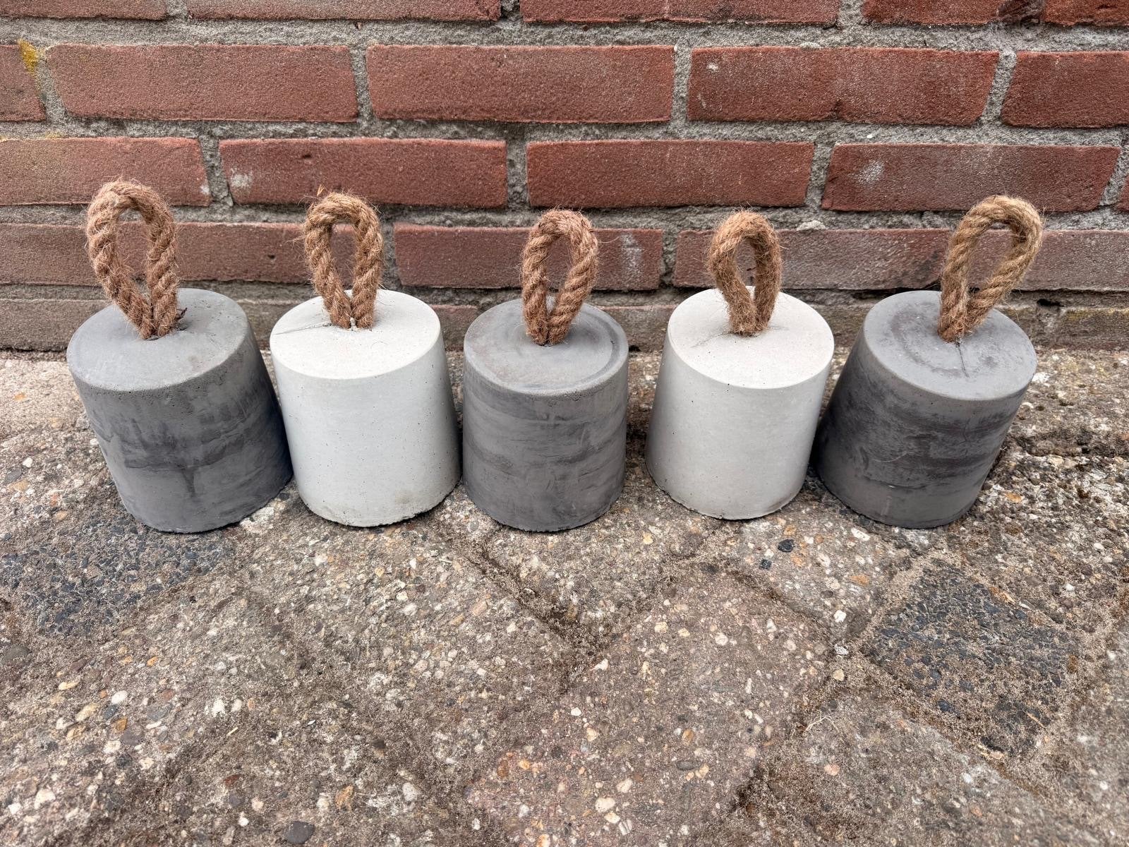 Industriële Betonnen Deurstopper met Touw - Diverse Vormen, Binnen, Nieuw, Ophalen of Verzenden, Grijs