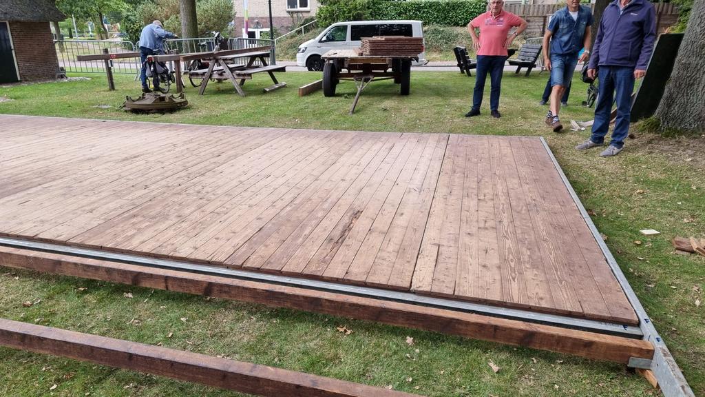 Houten dansvloer 8 x 8 meter, Diversen, Overige Diversen, Ophalen, Gebruikt