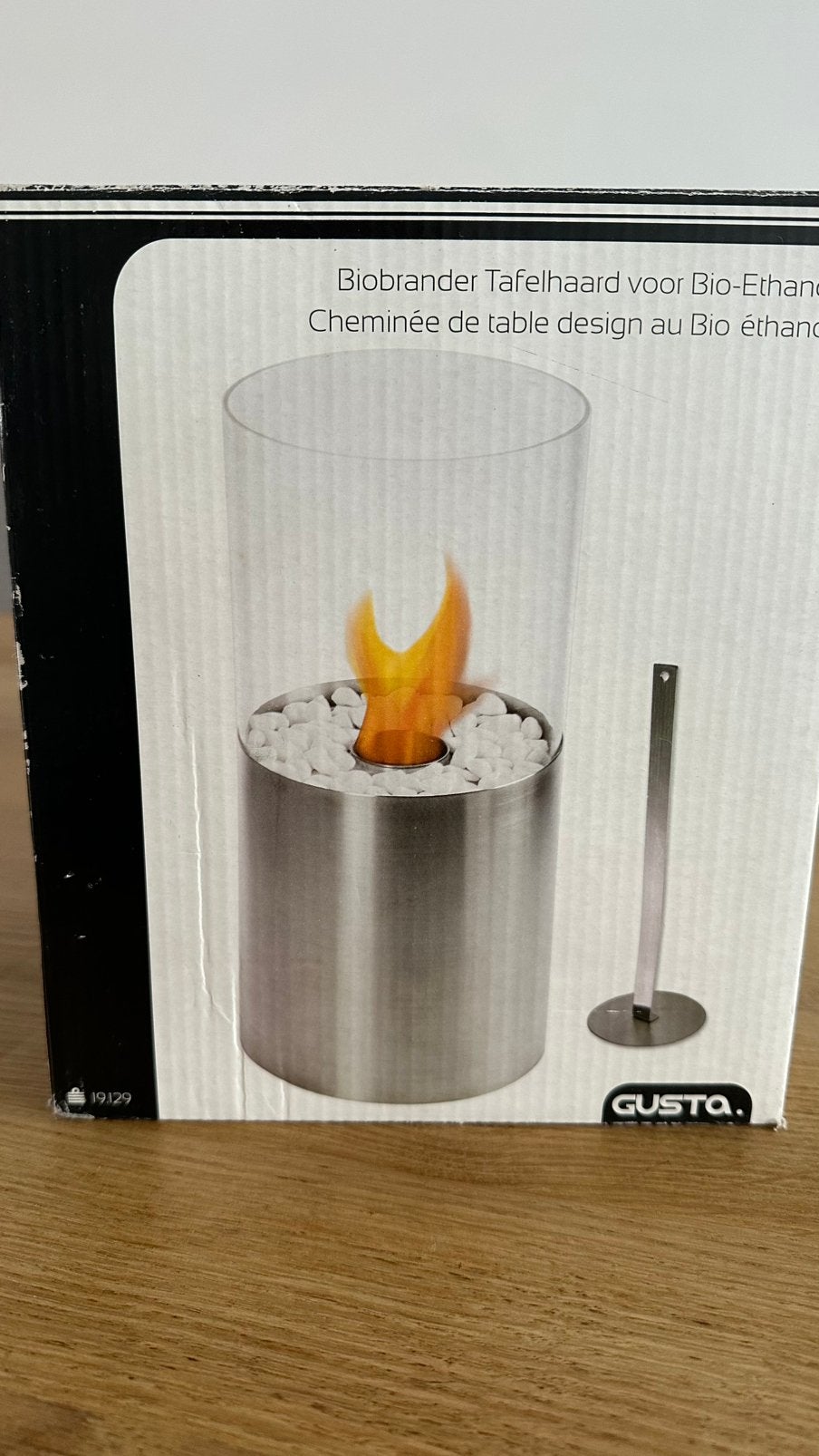 Tafelhaard Gusta bio brander in doos, Huis en Inrichting, Haarden, Ophalen, Zo goed als nieuw